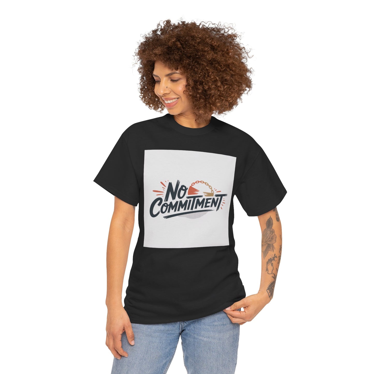 No Commitment T-Shirt — Funny Casual Graphic Tee for Dating & Freedom Lovers