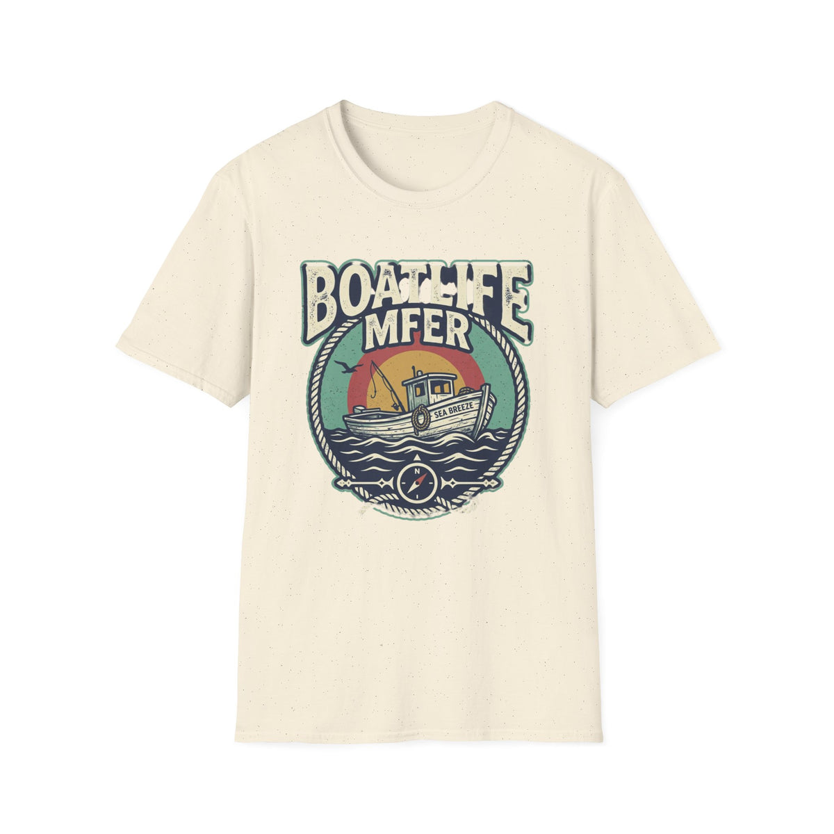 Boat Life T-Shirt – Vintage Fishing Boat Graphic 'Boat Life MFER' Tee