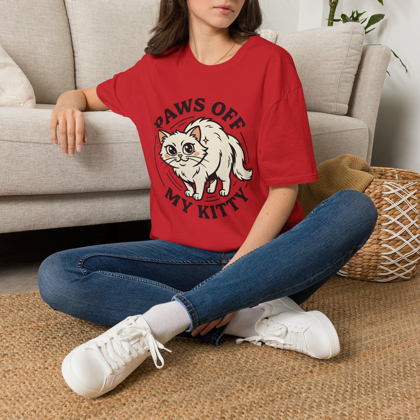 Paws Off My Kitty T-Shirt — Cute Protective Cat Graphic Tee