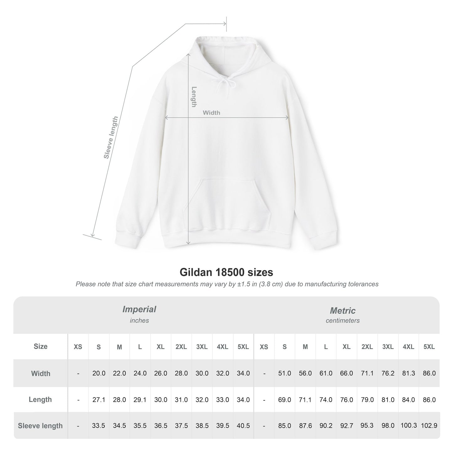 Custom Classic White Hoodie with Centered Square Design Mockup Printify
