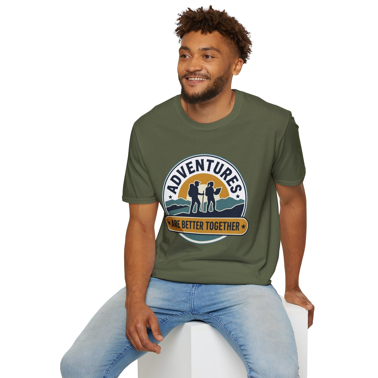 Adventures Are Better Together T-Shirt — Couples Hiking Outdoor Graphic Tee