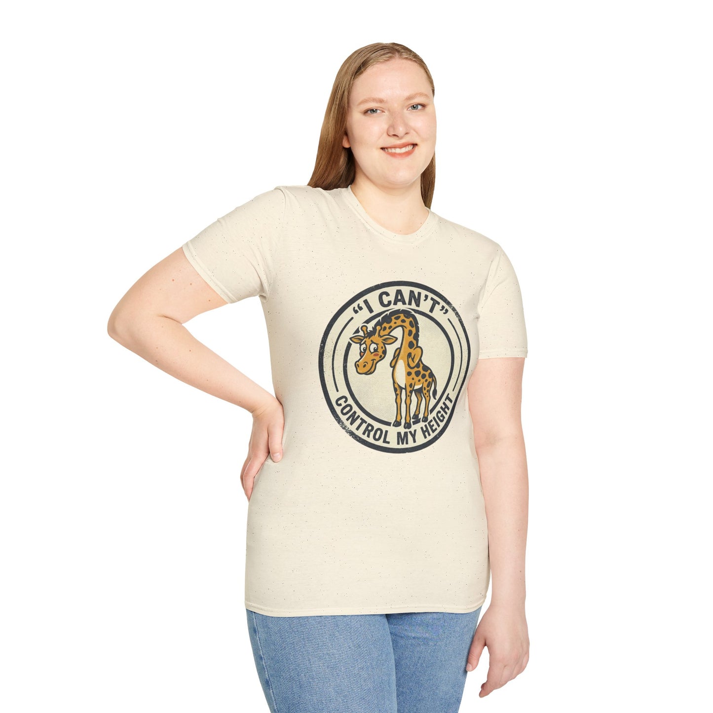 Giraffe 'I Can't Control My Height' T-Shirt