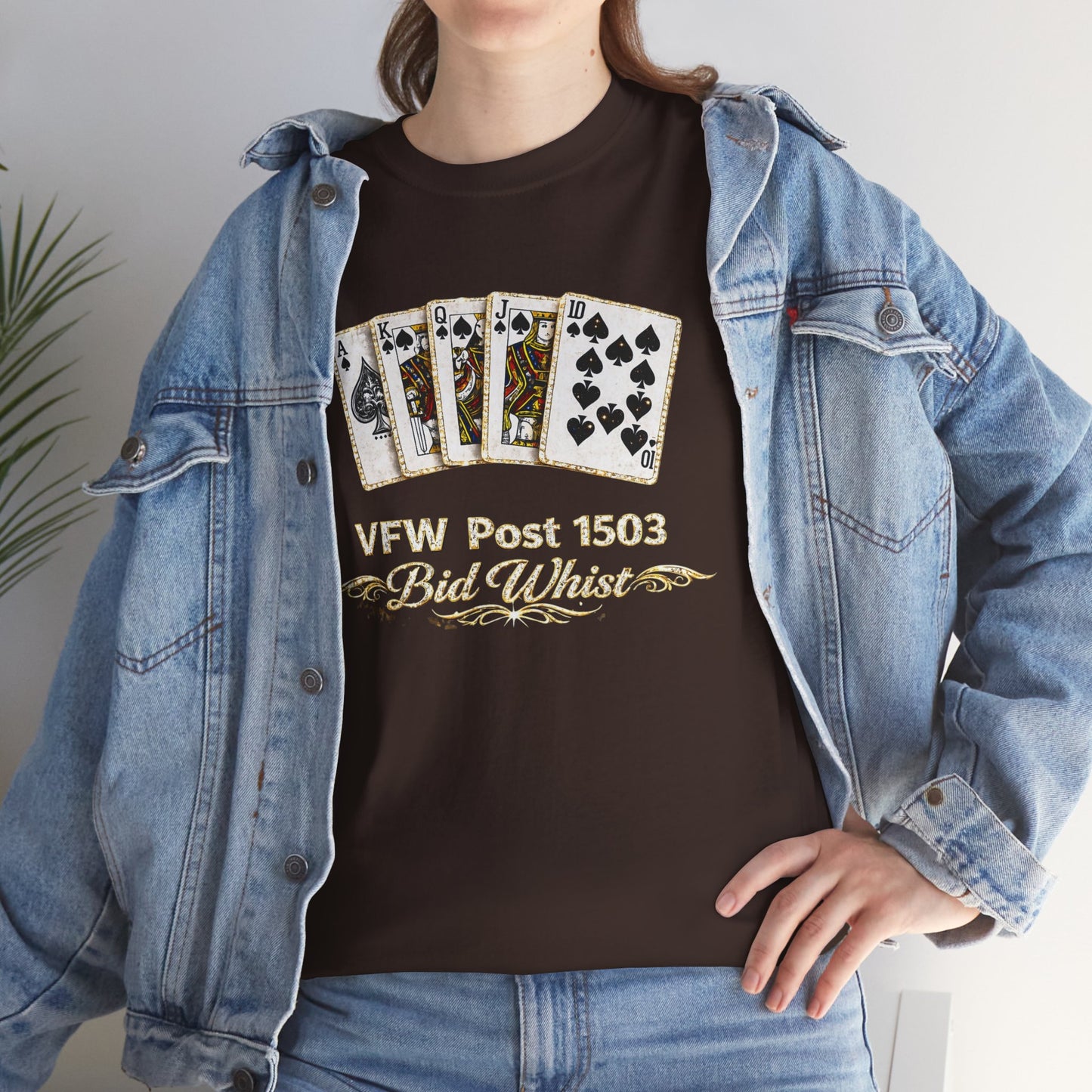 Veterans VFW Poker Night Tee – "VFW Post 1503" Playing Cards Design