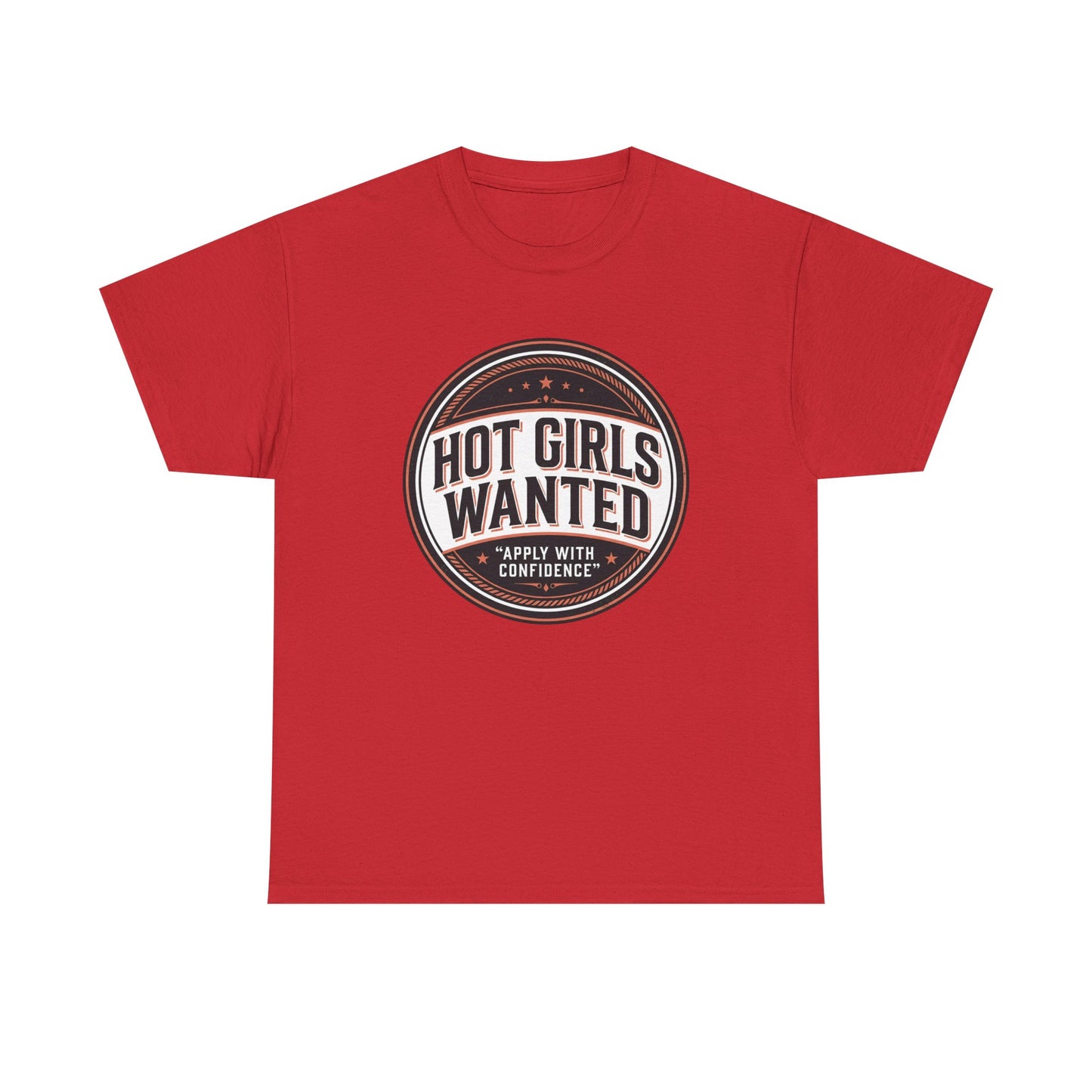 T-Shirt — "Hot Girls Wanted" Retro Badge Tee