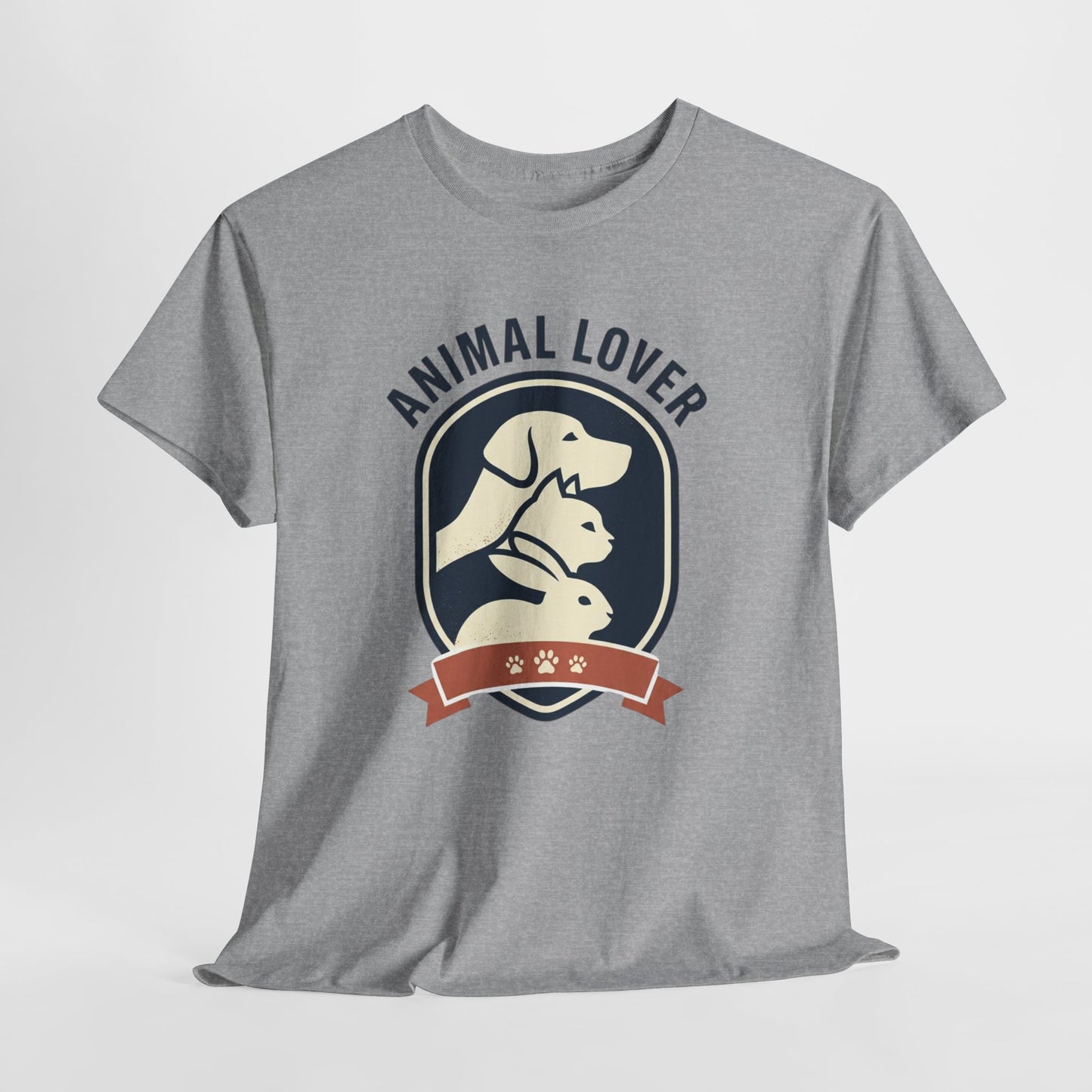 Animal Lover T-Shirt — Retro Pet Badge Tee (Dogs & Cats)
