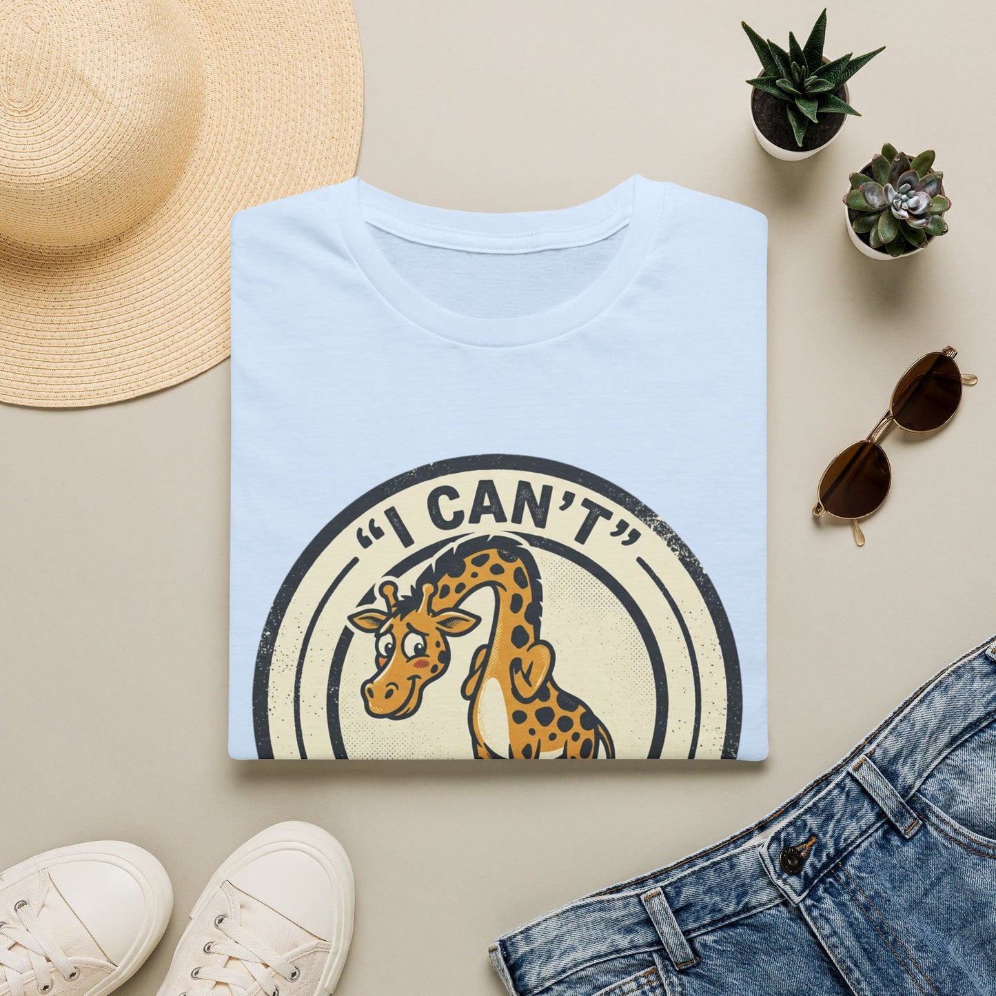 Giraffe 'I Can't Control My Height' T-Shirt