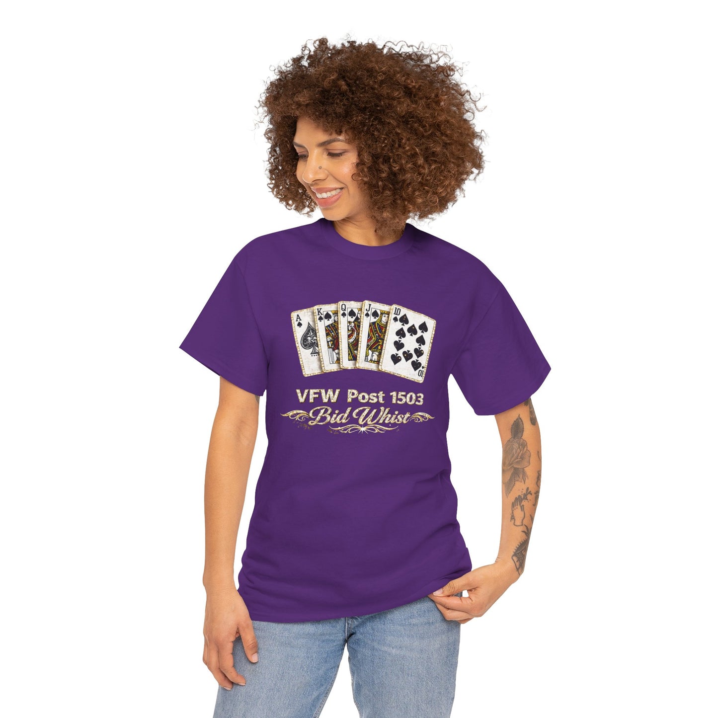 Veterans VFW Poker Night Tee – "VFW Post 1503" Playing Cards Design