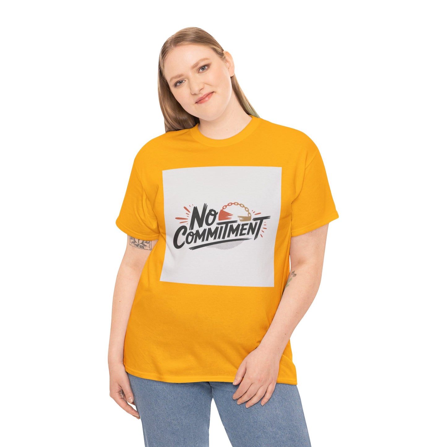 No Commitment T-Shirt — Funny Casual Graphic Tee for Dating & Freedom Lovers