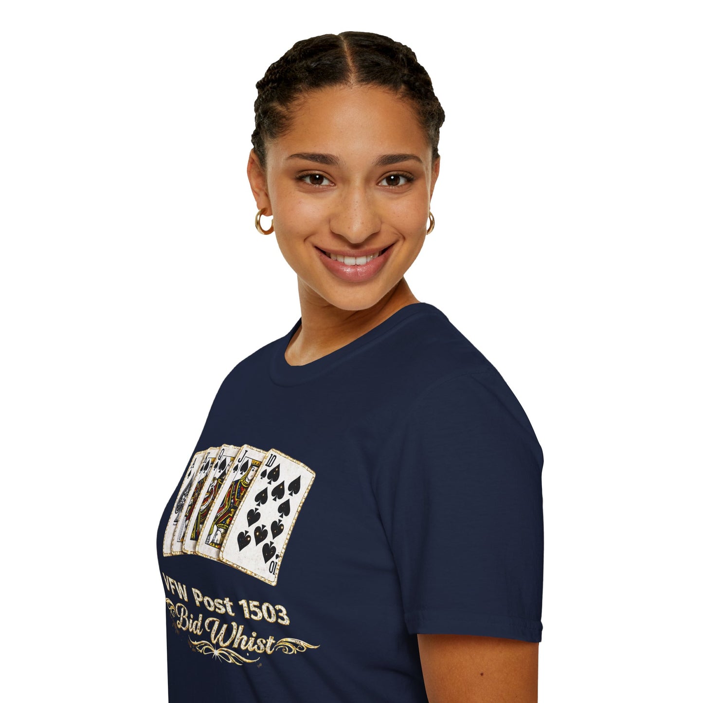 Bid Whist Playing Cards Tee — VFW Post 1503 Card Game T-Shirt