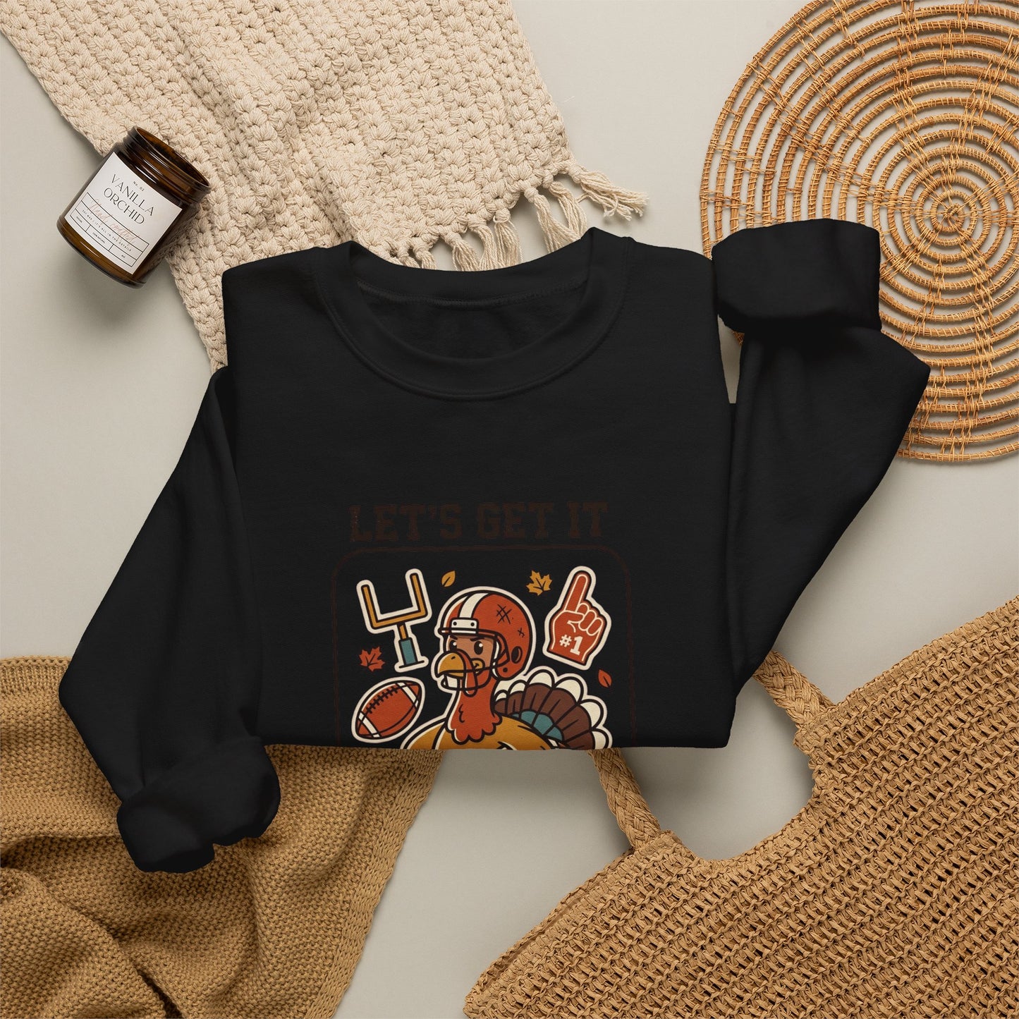 Turkey Bowl MVP Crewneck Sweatshirt | Thanksgiving Football Turkey, Fall Game Day