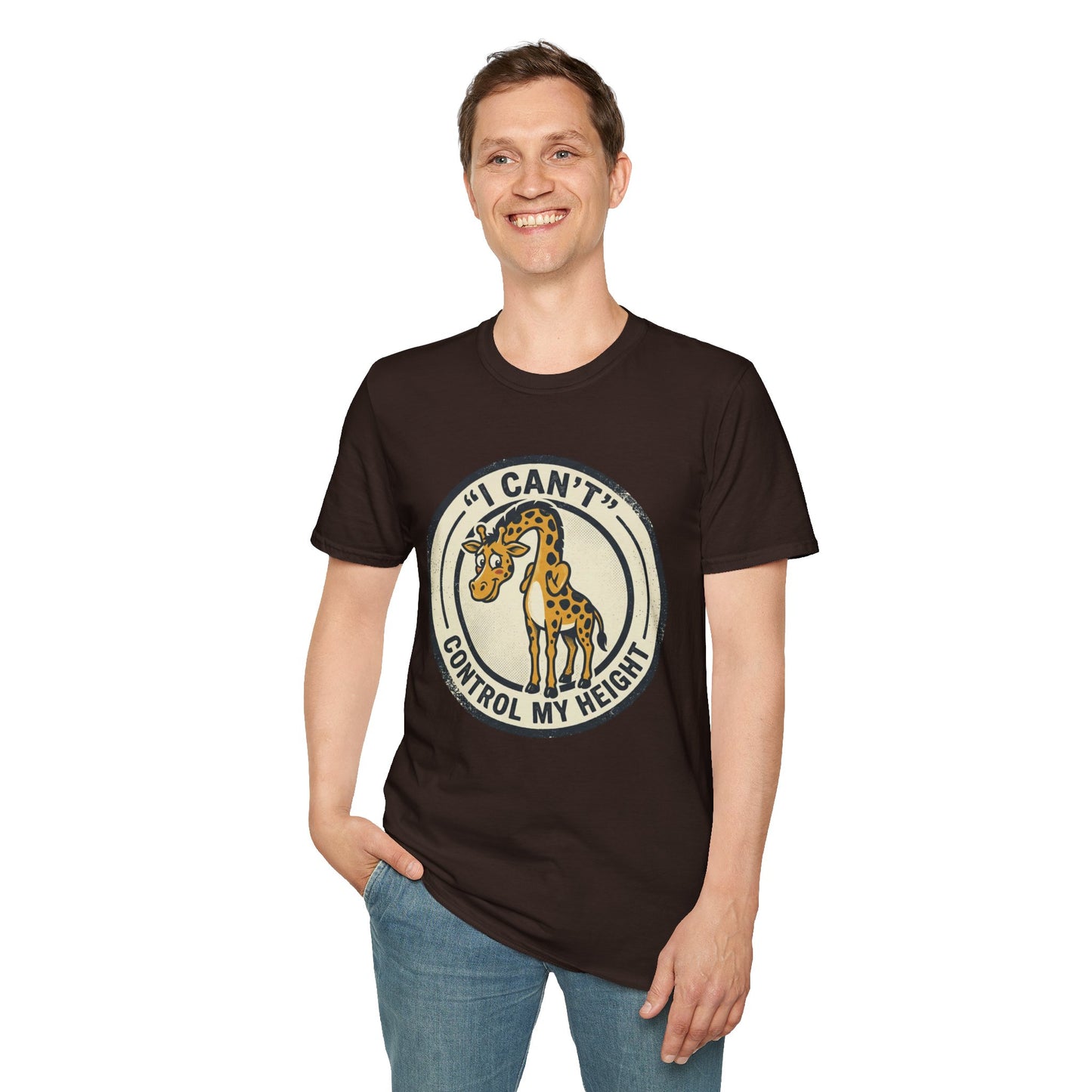 Giraffe 'I Can't Control My Height' T-Shirt