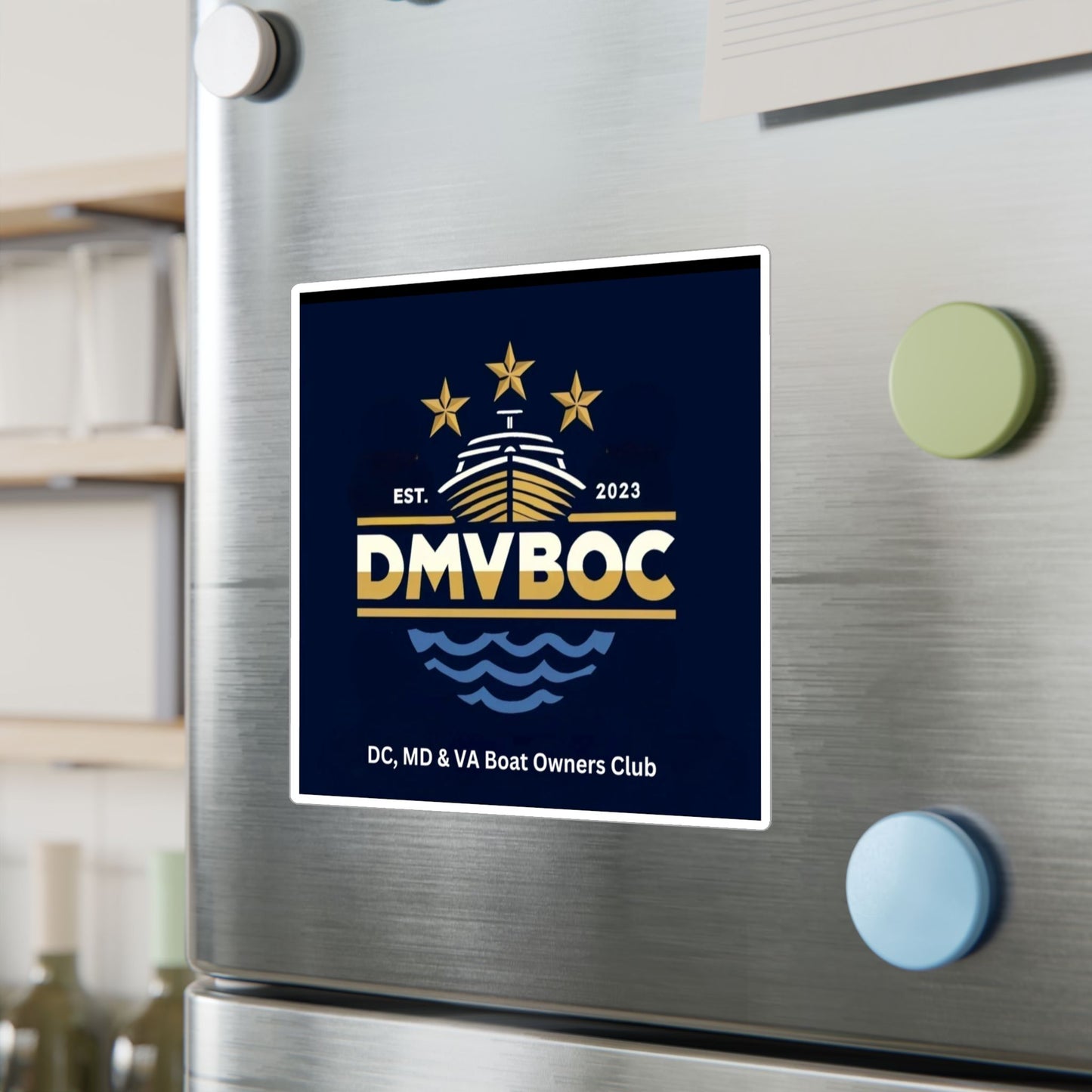 DMVBOC Boat Club Kiss-Cut Vinyl Sticker — DC MD VA Boat Owners Club Logo Decal