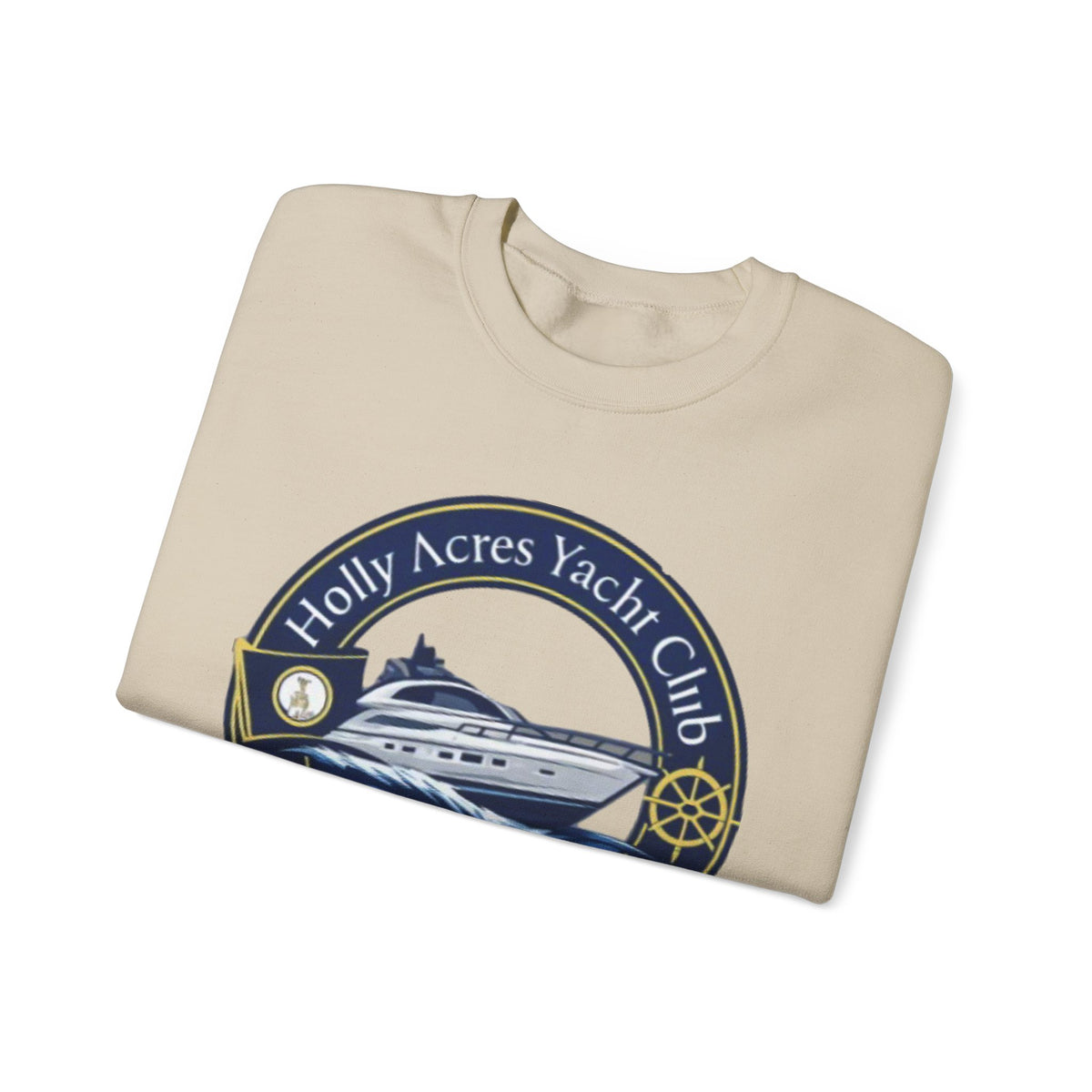 Virginia Yacht Club Crewneck Sweatshirt — "Holly Acres Yacht Club" Nautical Logo