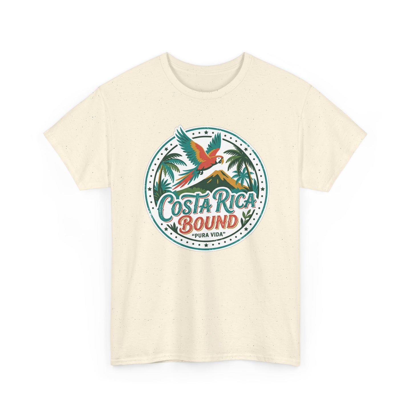 Costa Rica Bound T-Shirt — Tropical Parrot Travel Tee Printify