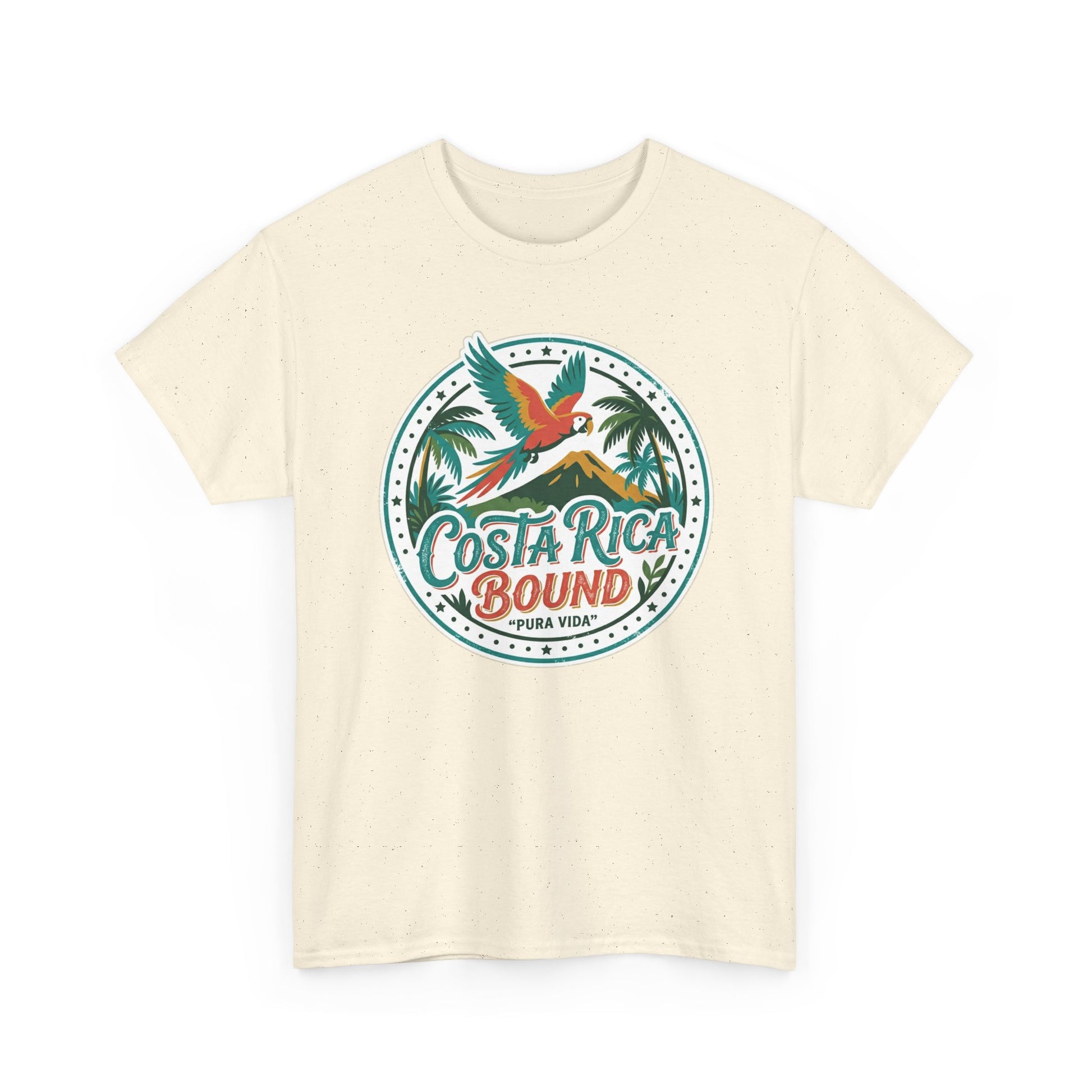 Costa Rica Bound T-Shirt — Tropical Parrot Travel Tee Printify