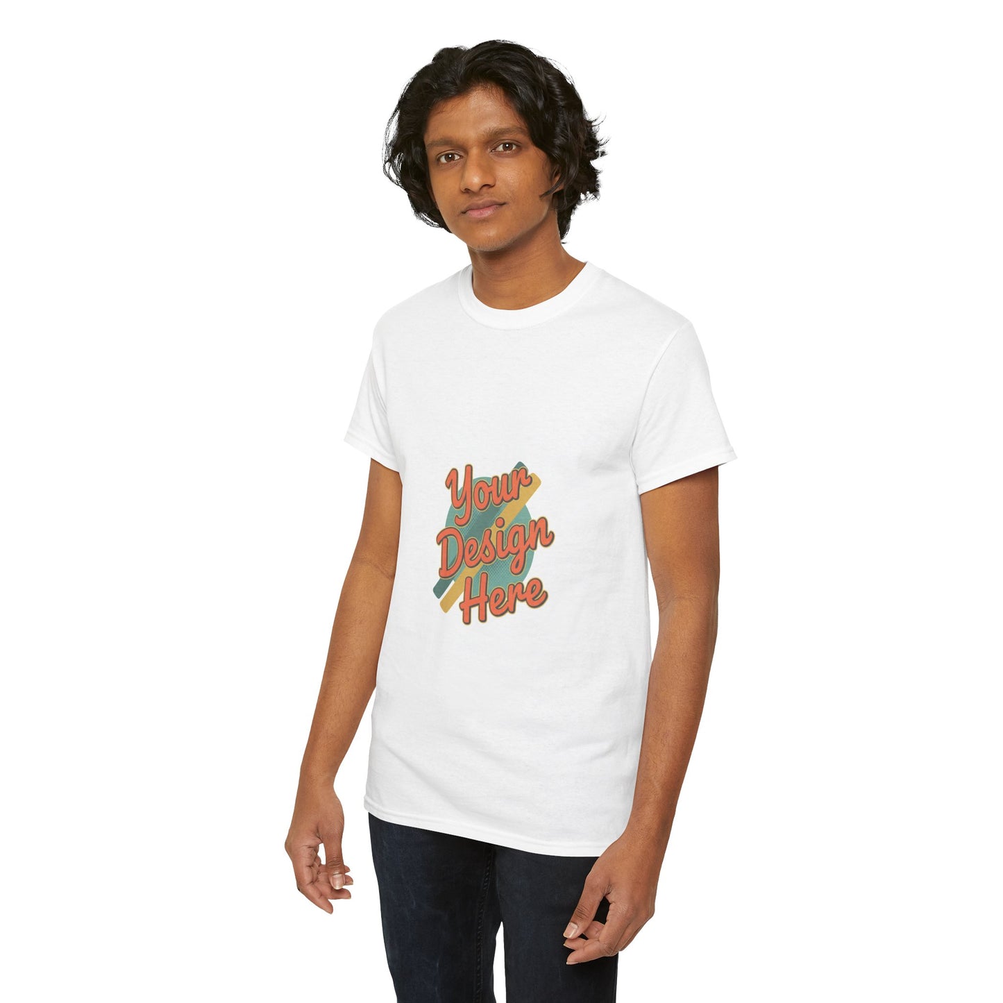 Custom Tee — "Your Design Here" Casual T‑Shirt Printify