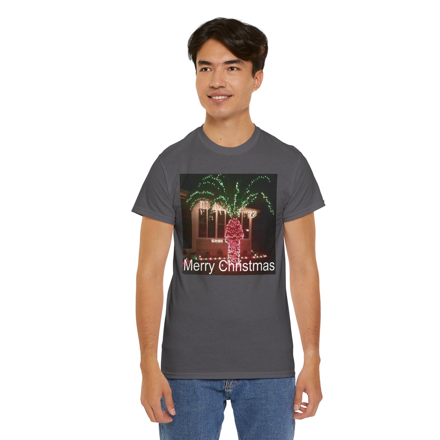 Christmas Lights Tee — 'Merry Christmas' Holiday Graphic T-Shirt Printify