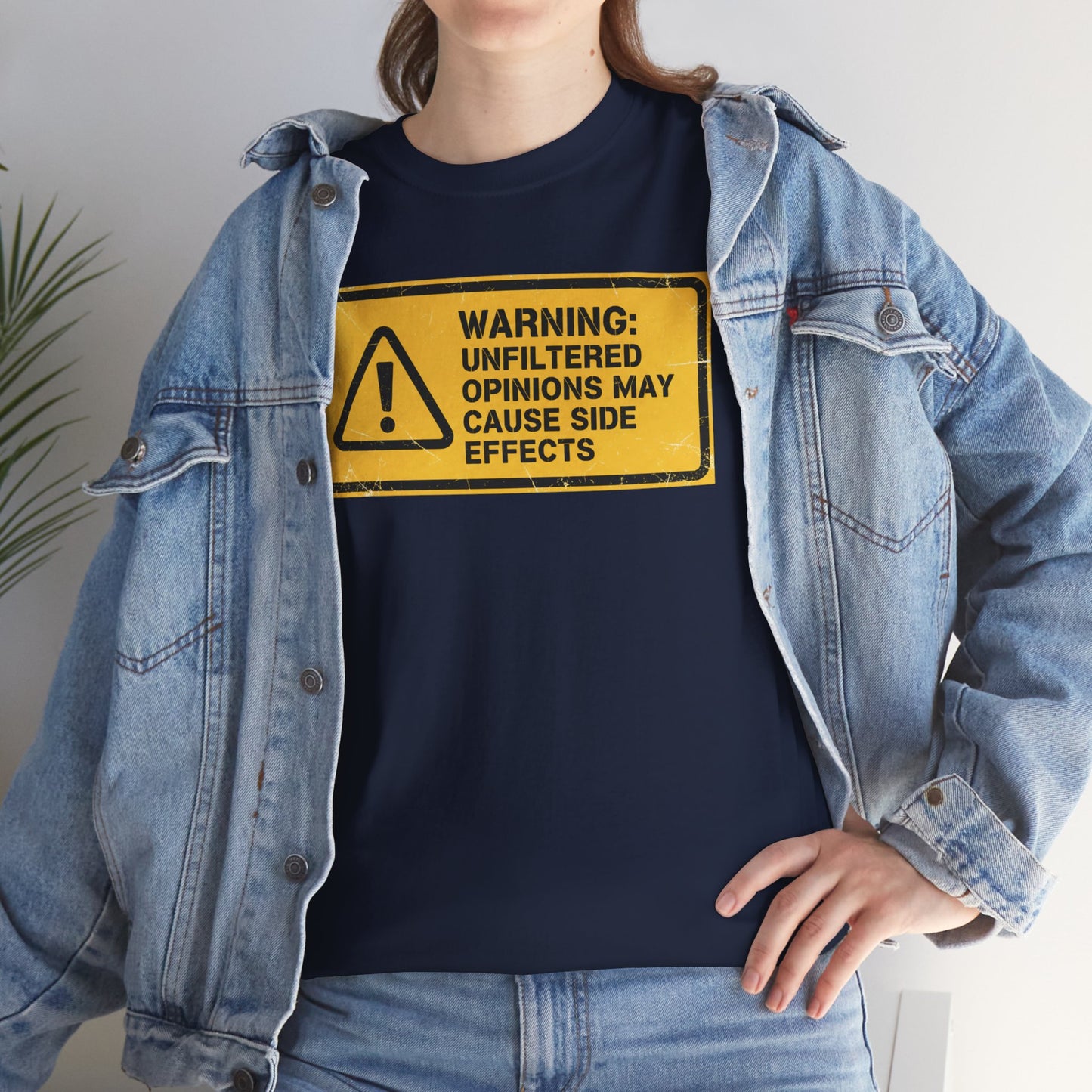 T-Shirt — "Warning: Unfiltered Opinions May Cause Side Effects" Graphic Tee