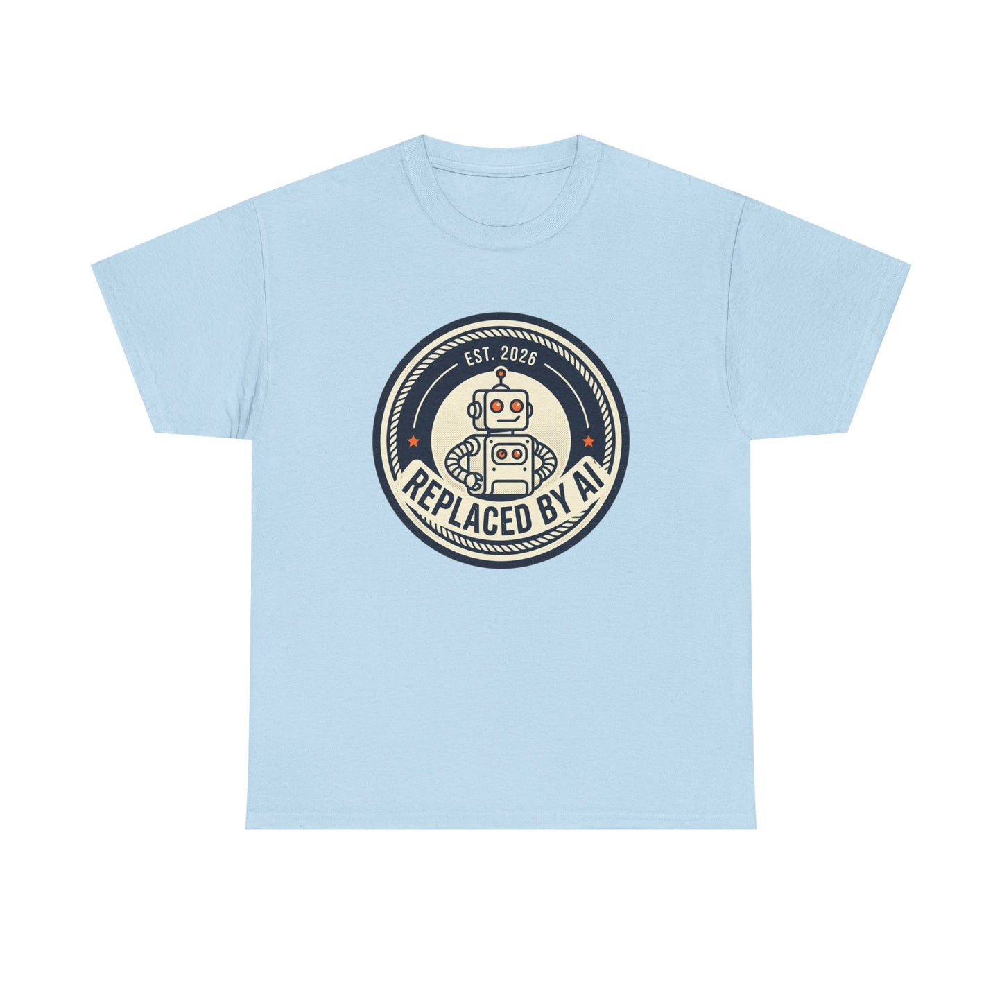 "Replaced by AI" Retro Robot Graphic Tee