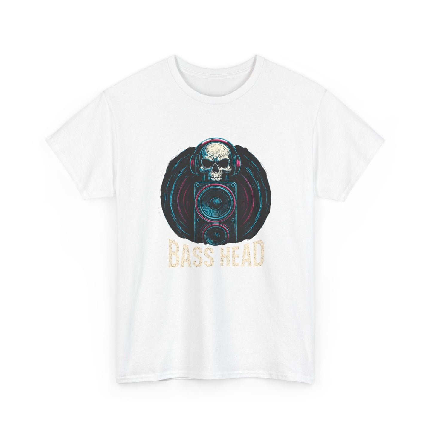 Bass Head Skull T-Shirt — Graphic DJ Speaker Tee