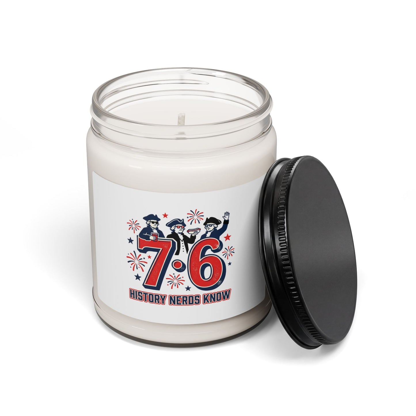 1776 History Meme Candle, Soy Jar, Patriotic Vintage Fourth of July
