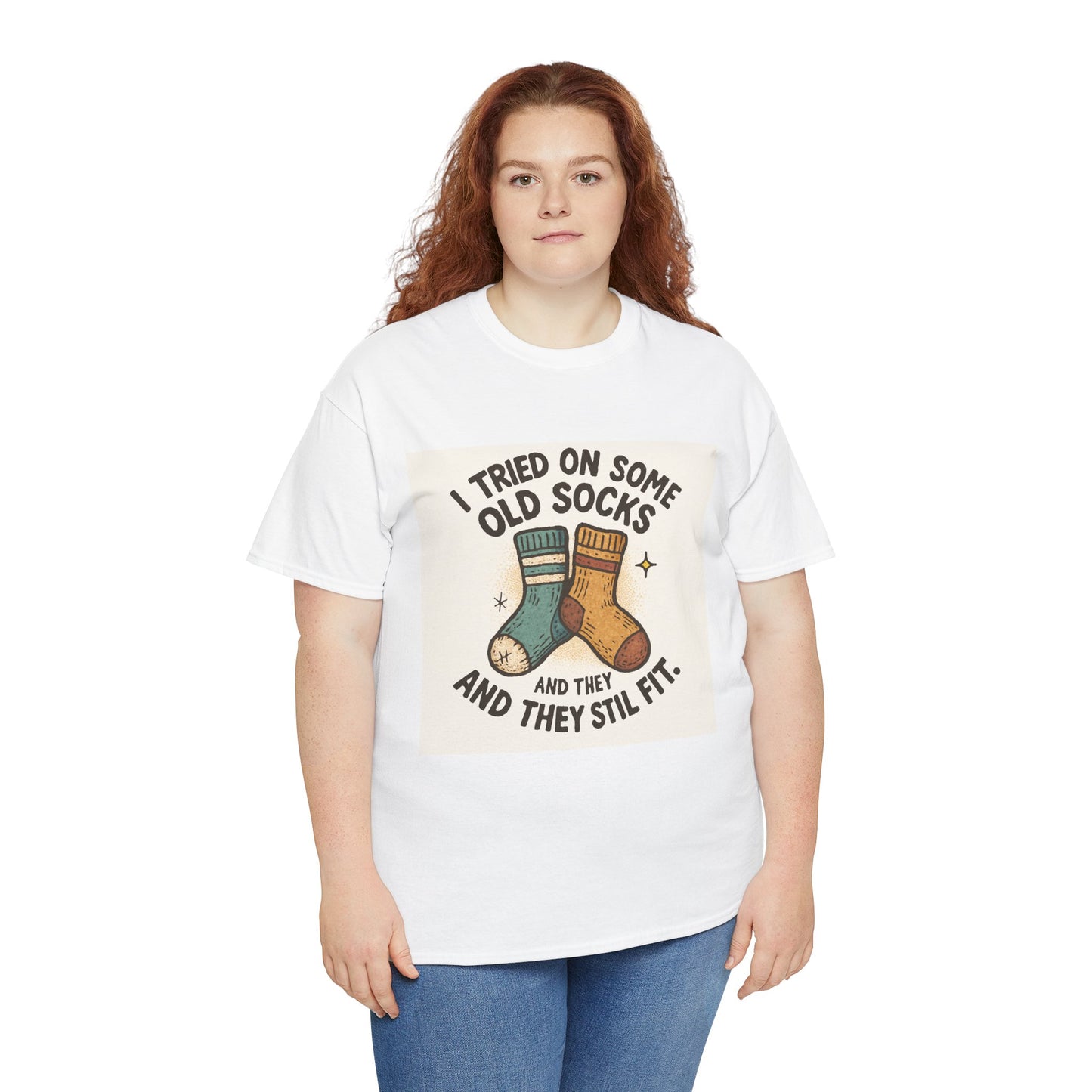 Funny Socks T-Shirt – “I Tried On Some Old Socks and They Still Fit” Graphic Tee Printify