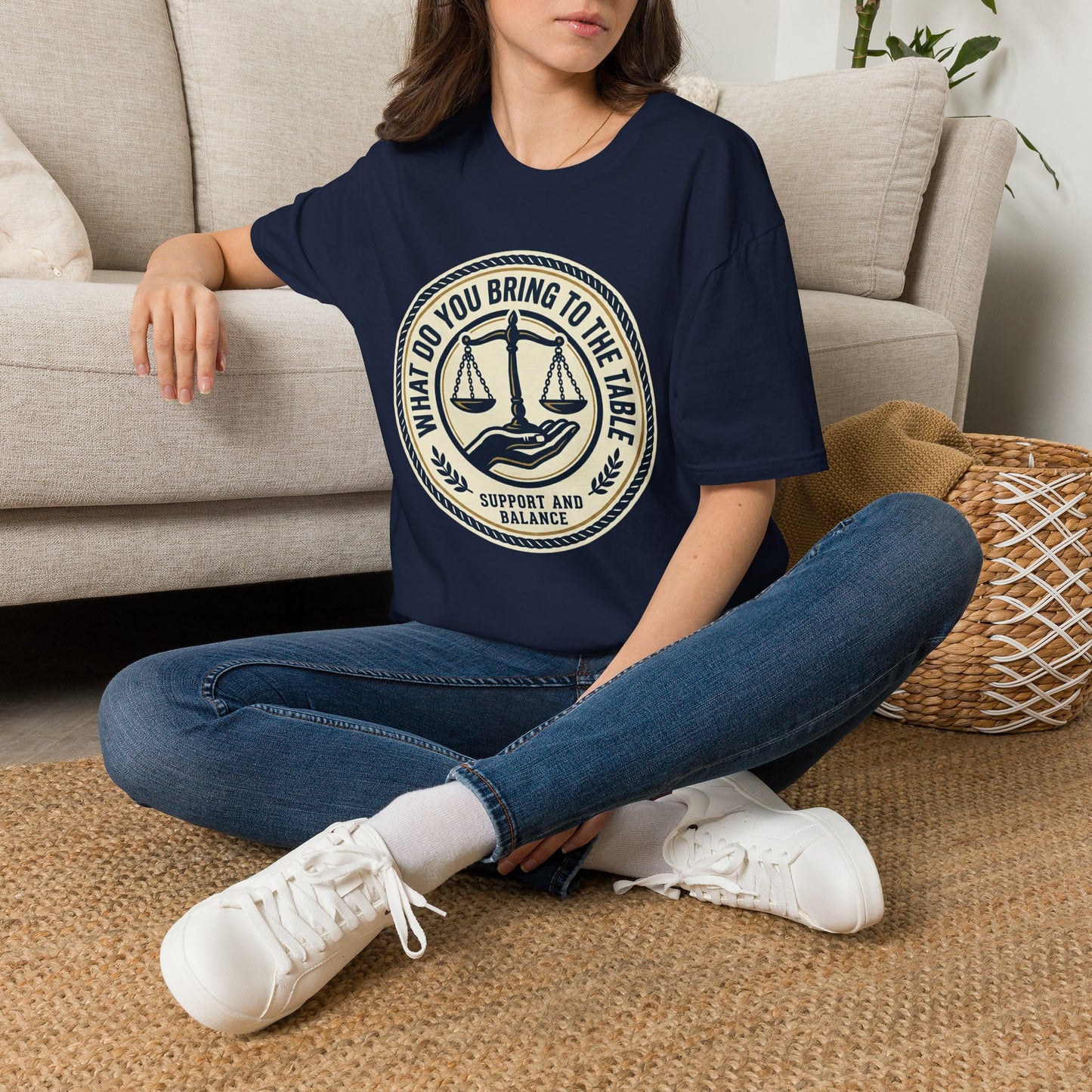 “What Do You Bring to the Table?” Legal Support & Balance T-Shirt-Scales of Justice Tee