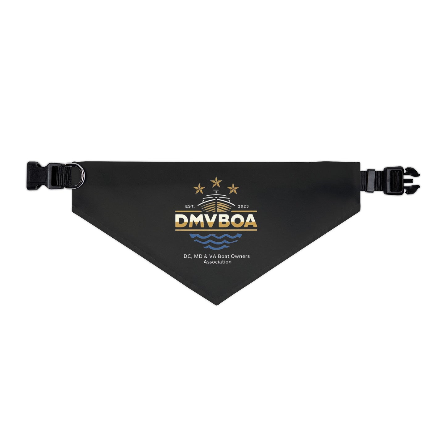 Pet Bandana Collar — DMVBOA Logo Dog Bandana for Waterfront & Boating Fans