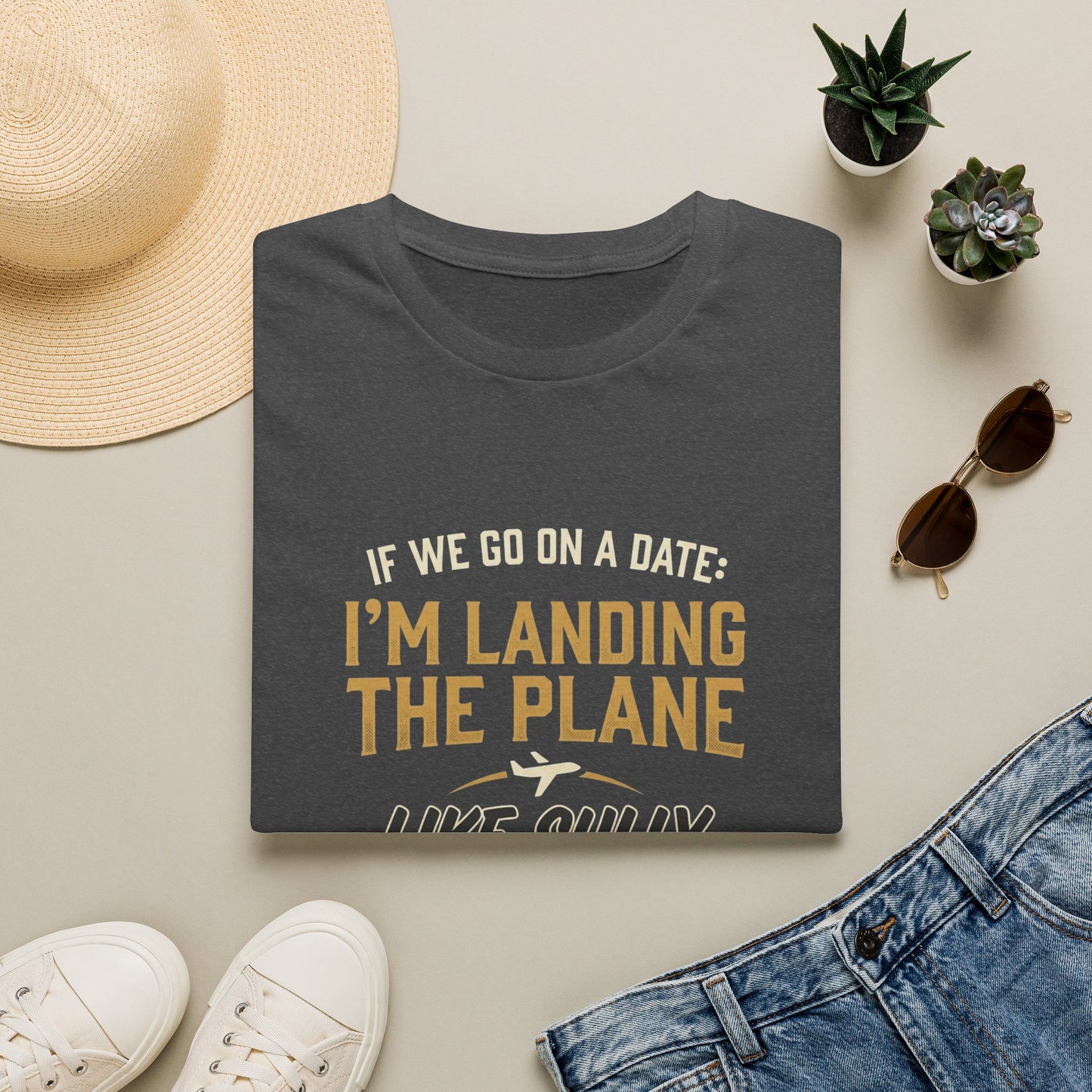 I'm Landing the Plane T-Shirt — Funny Pilot/Flight Crew Tee ("I'm Landing the Plane Like Sully")