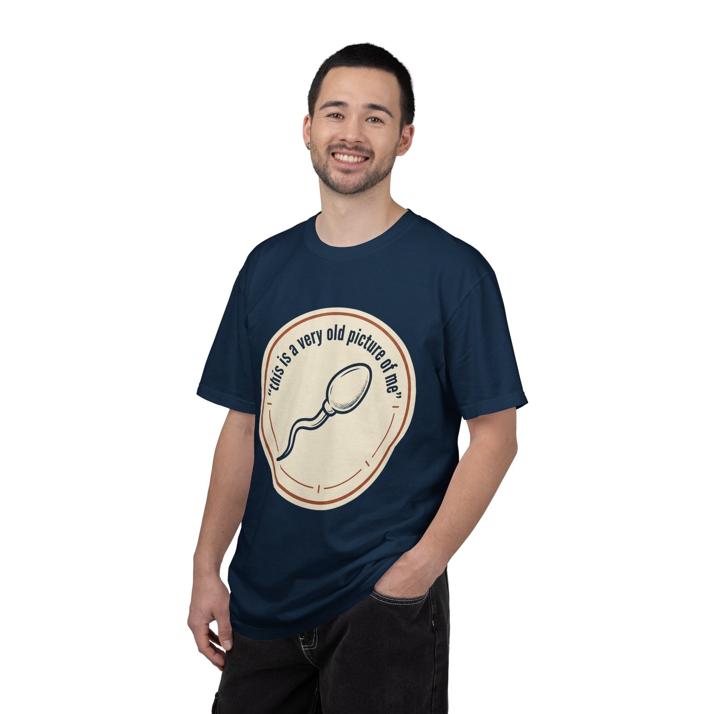 Vintage Sperm Graphic T-Shirt — "this is a very old picture of me"