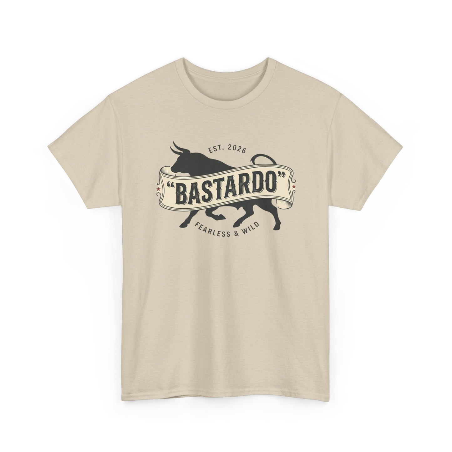 Bastardo Graphic Tee — Vintage Bull Emblem T-Shirt