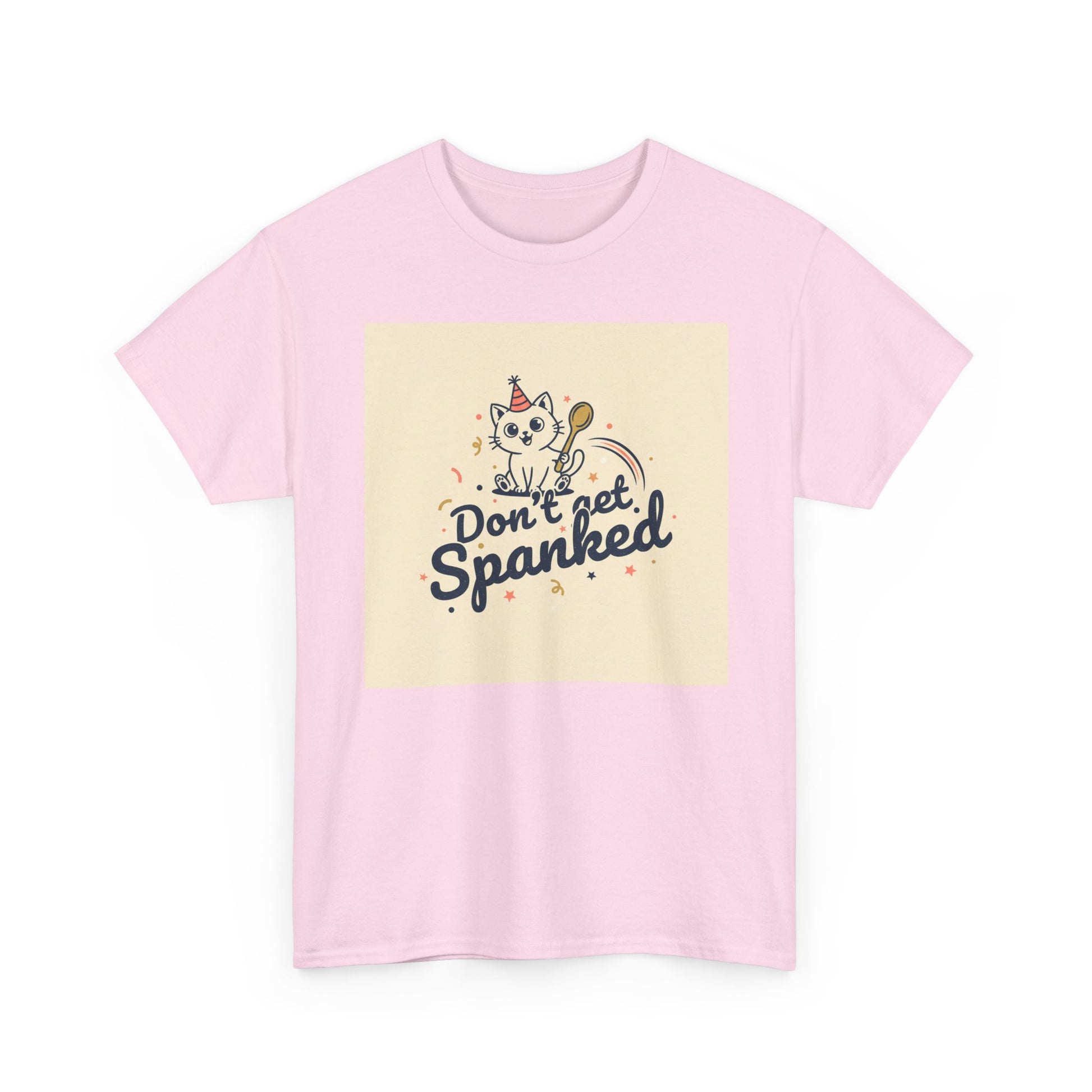 Don’t Get Spanked Cat Tee — Cute Retro Kitten Graphic T-Shirt Printify
