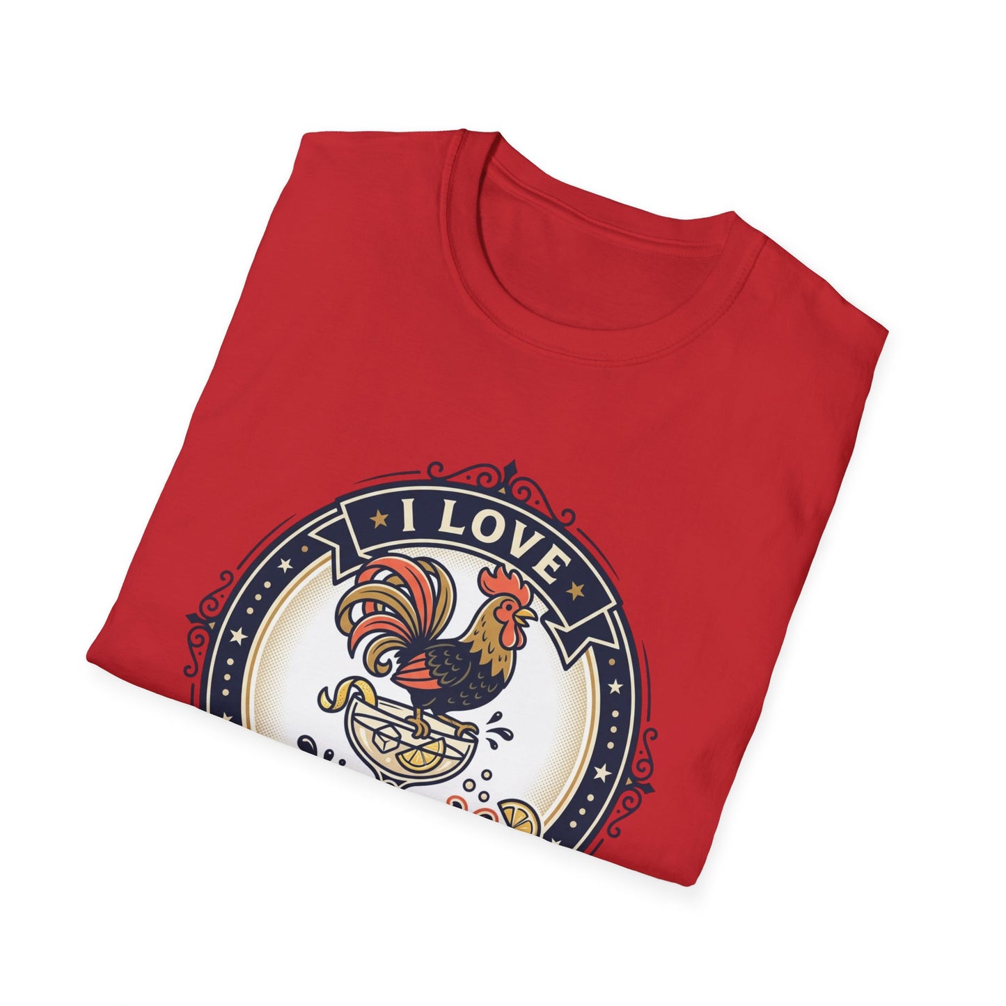 I Love Cocktales T-Shirt — Retro Rooster Cocktail Bar Tee