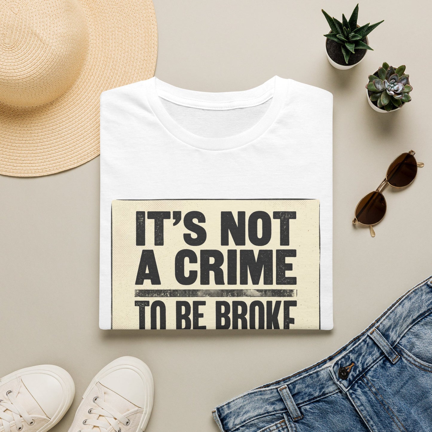 It's Not a Crime to Be Broke T-Shirt