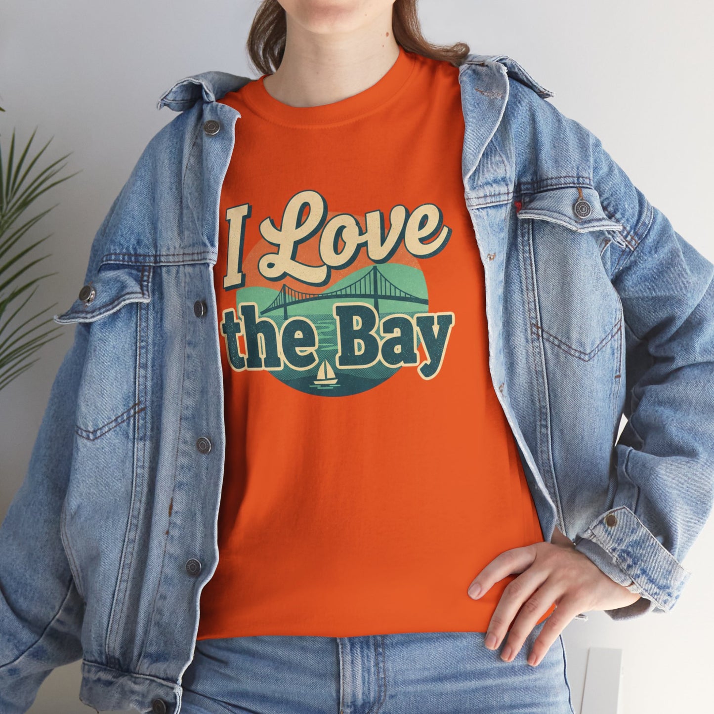 I Love the Bay T-Shirt — Retro Coastal Tee for Bay Lovers