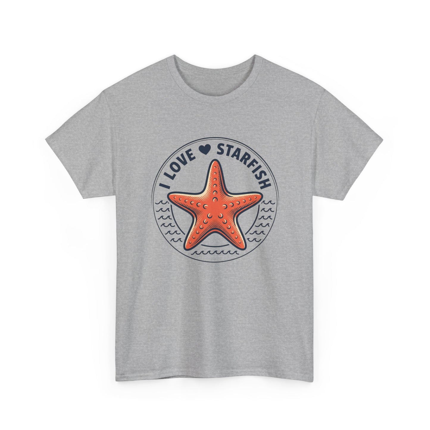 Starfish Tee — "I Love Starfish" Beach Graphic T-Shirt