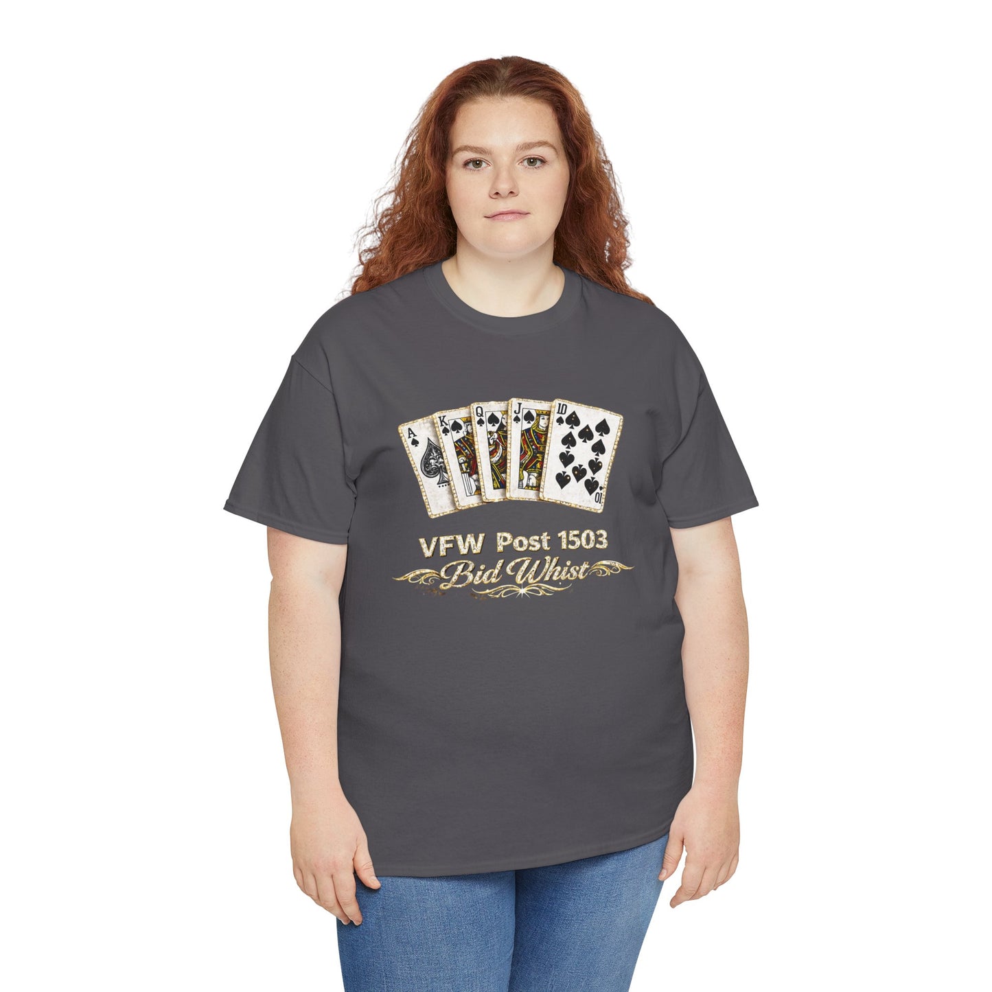 Veterans VFW Poker Night Tee – "VFW Post 1503" Playing Cards Design