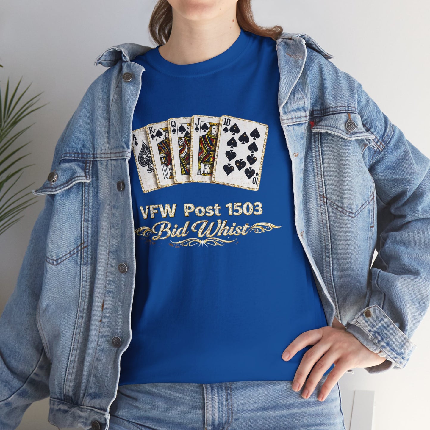 Veterans VFW Poker Night Tee – "VFW Post 1503" Playing Cards Design