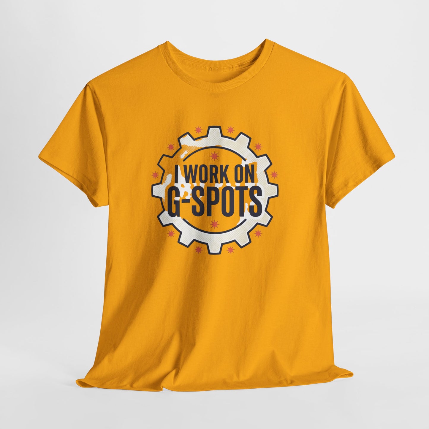 “I Work On G‑Spots” Funny Mechanical Gear Graphic Tee