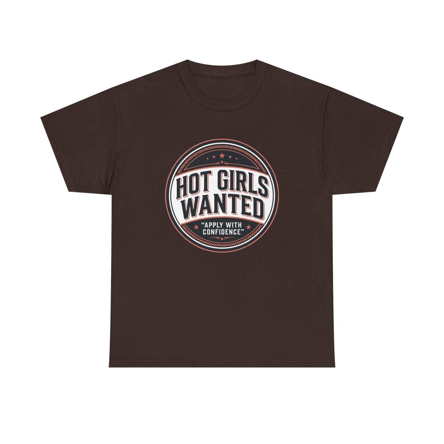 T-Shirt — "Hot Girls Wanted" Retro Badge Tee