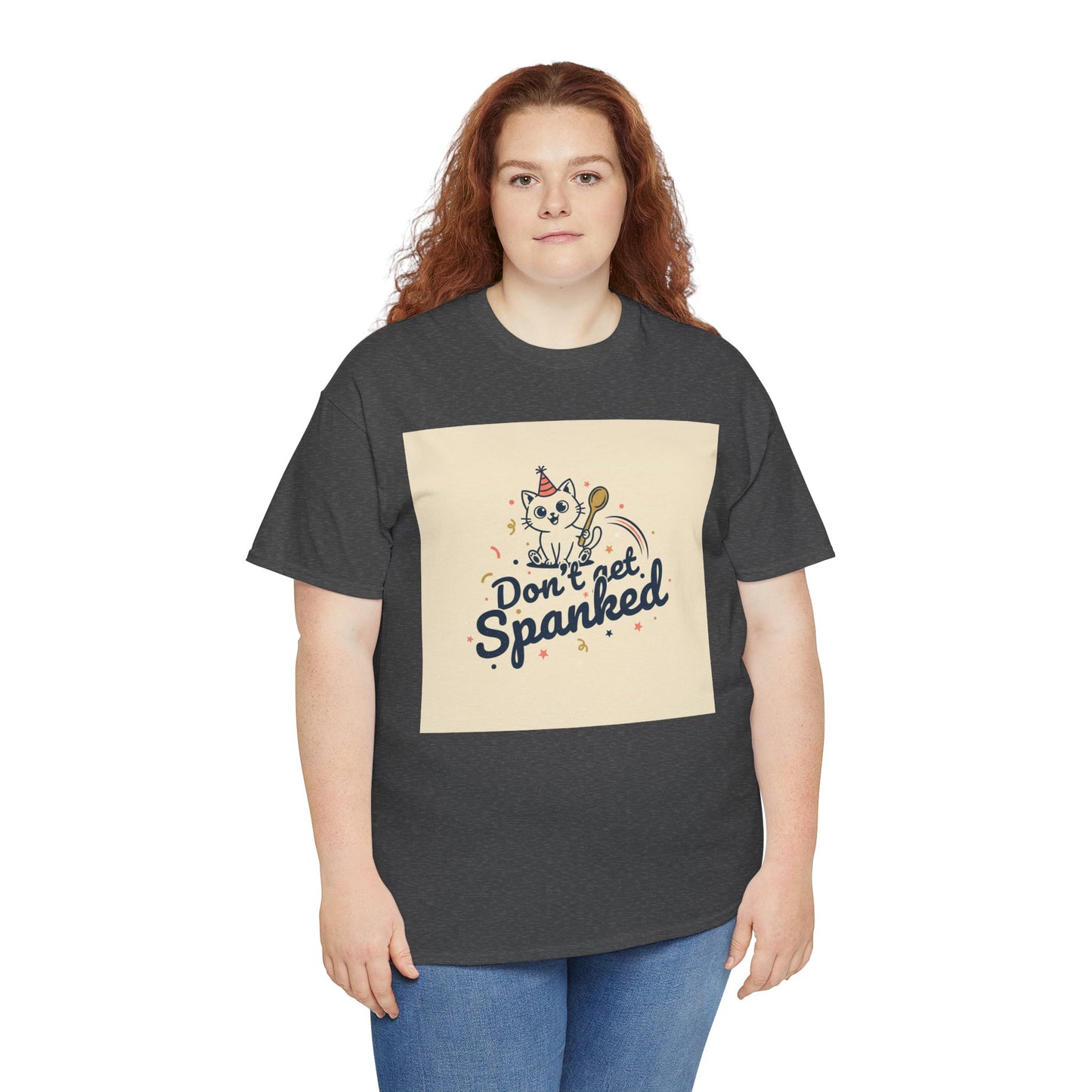 Don’t Get Spanked Cat Tee — Cute Retro Kitten Graphic T-Shirt Printify