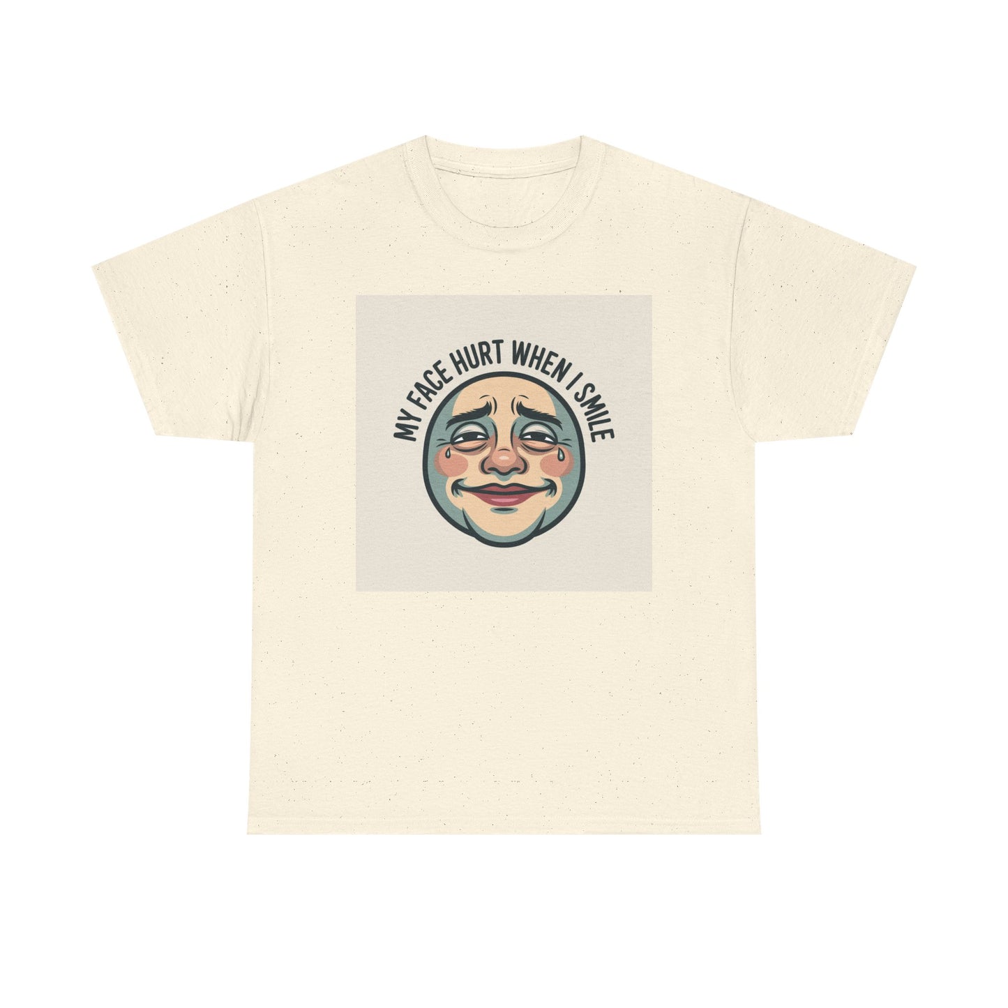Graphic Tee — “My Face Hurt When I Smile” Vintage Sad Clown Laughing Design