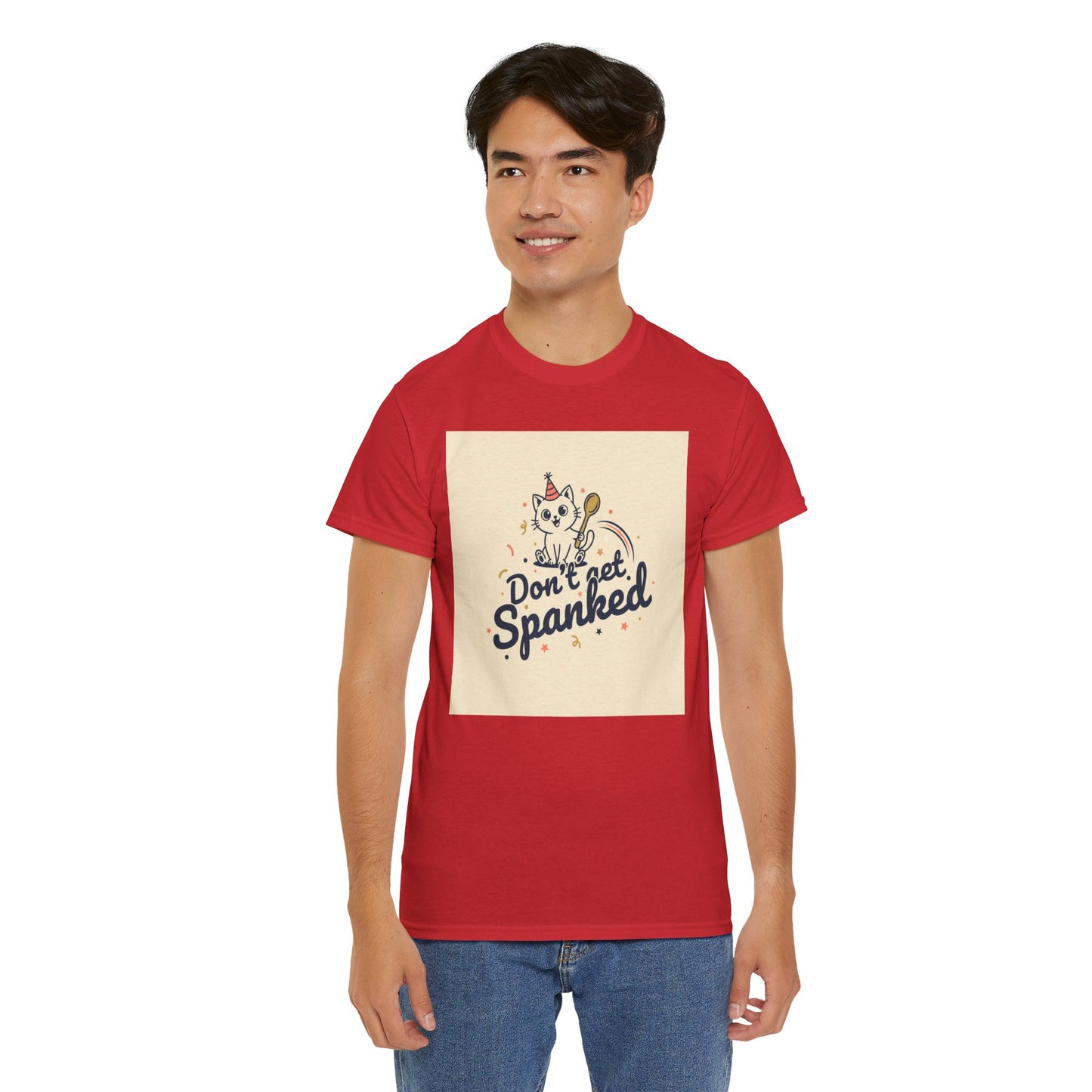 Don’t Get Spanked Cat Tee — Cute Retro Kitten Graphic T-Shirt Printify