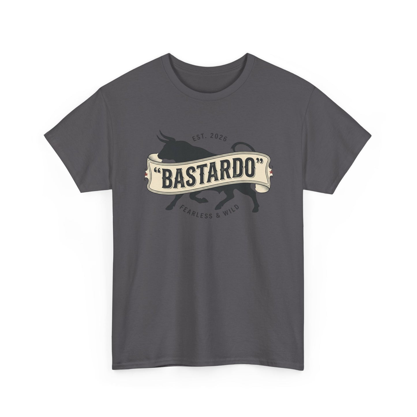 Bastardo Graphic Tee — Vintage Bull Emblem T-Shirt
