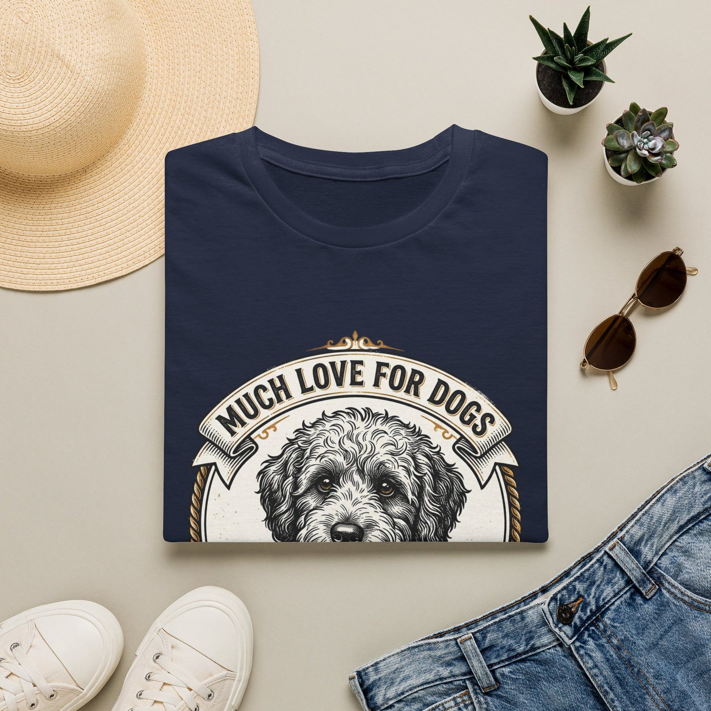 Much Love for Dogs T-Shirt — Vintage Dog Illustration Tee