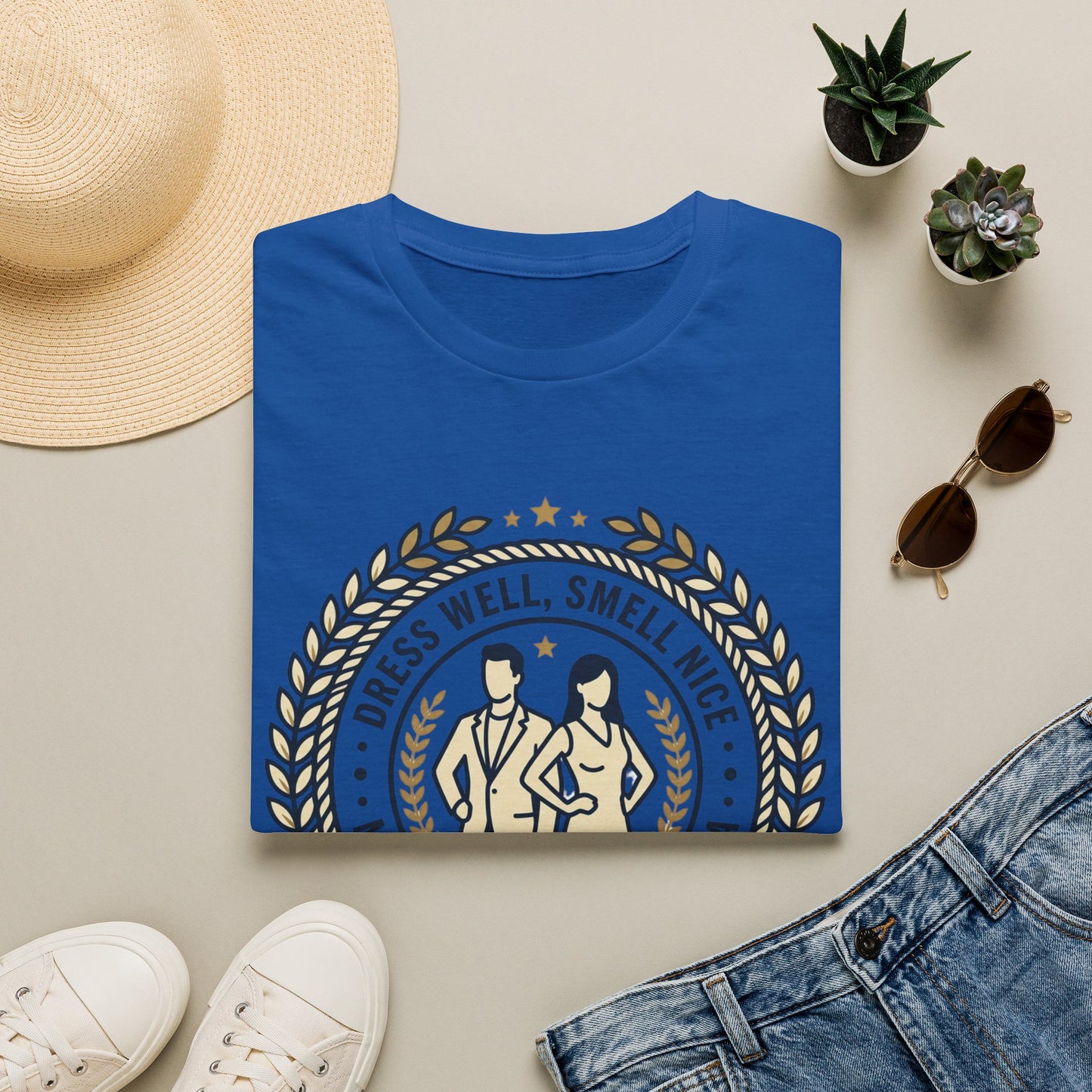 "Dress Well, Smell Nice" Vintage Couple Graphic Tee