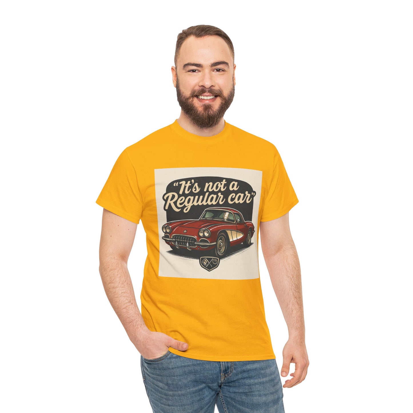 Classic Car Tee — "It's Not a Regular Car" Vintage Muscle Car Shirt Printify