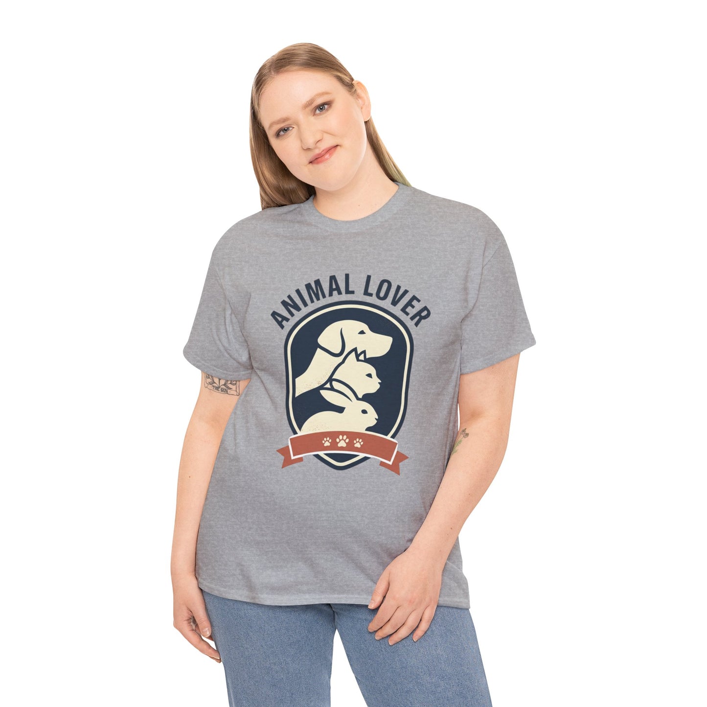 Animal Lover T-Shirt — Retro Pet Badge Tee (Dogs & Cats)