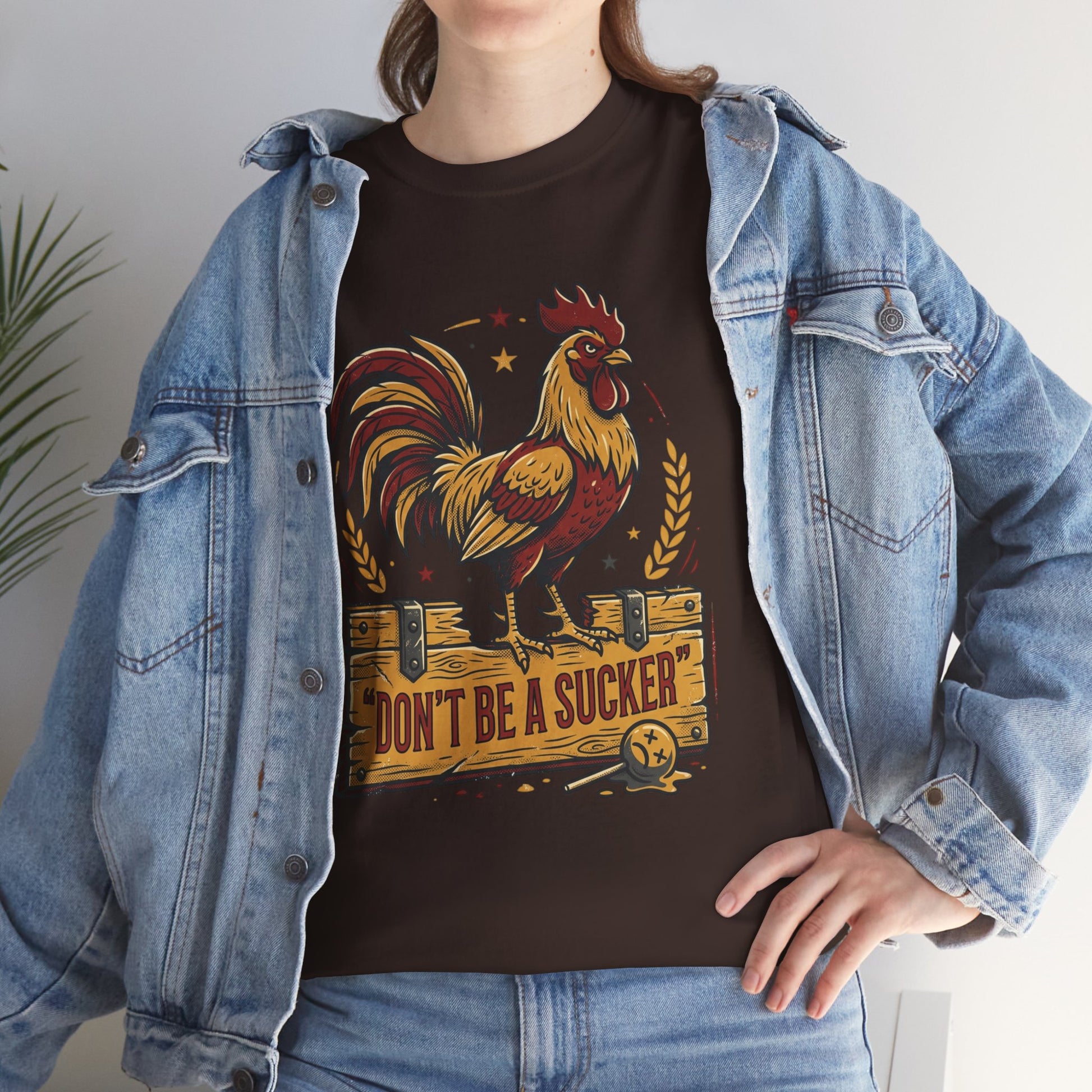 Rooster 'Don't Be a Sucker' Graphic Tee Printify
