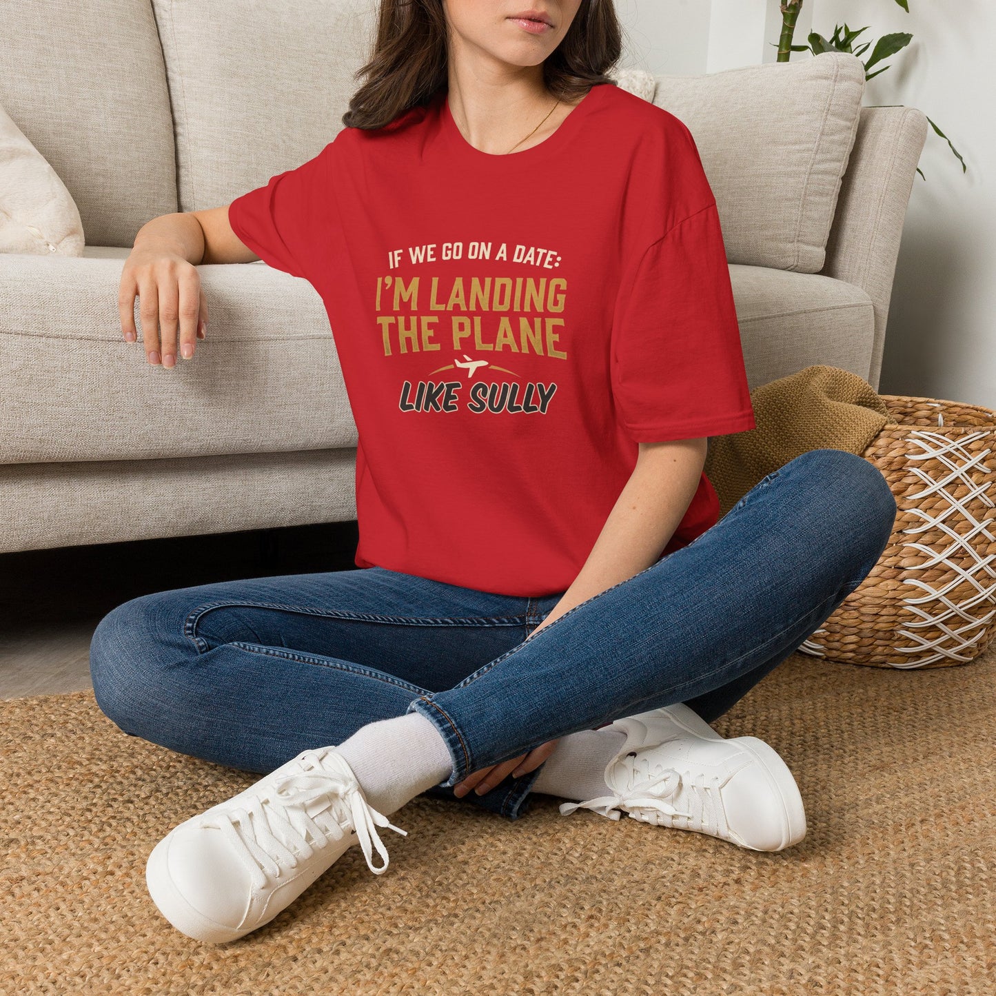 I'm Landing the Plane T-Shirt — Funny Pilot/Flight Crew Tee ("I'm Landing the Plane Like Sully")